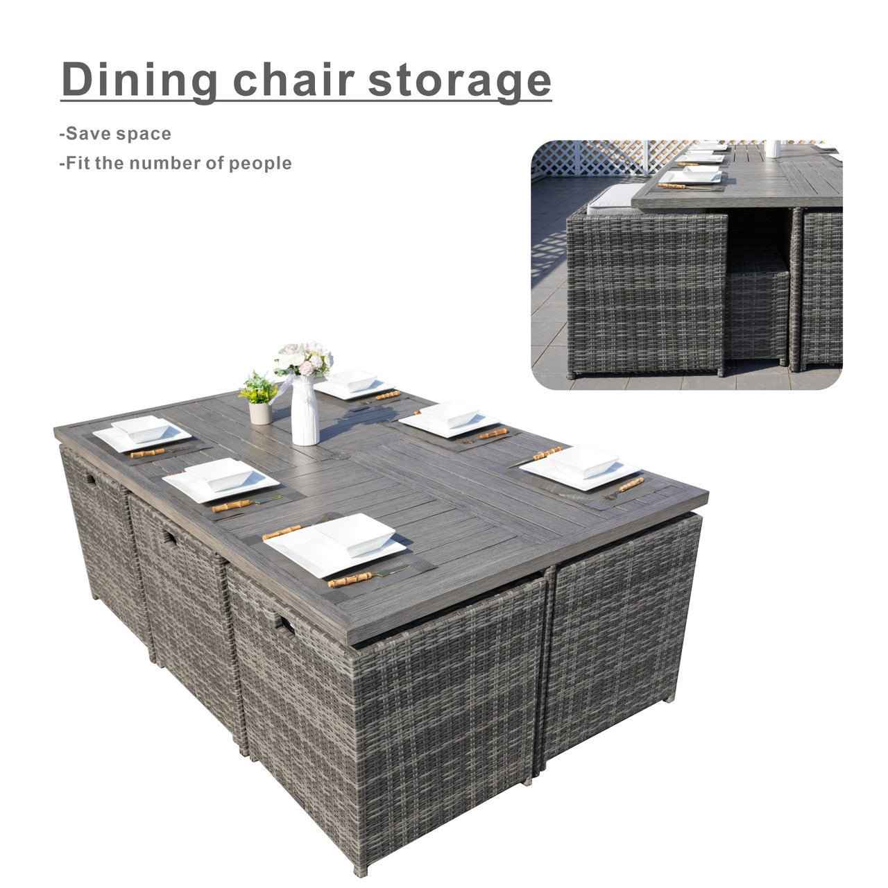 Carmel 6-Seater Outdoor Dining Set - Rectangular Dining Table (PAD-3234TA)