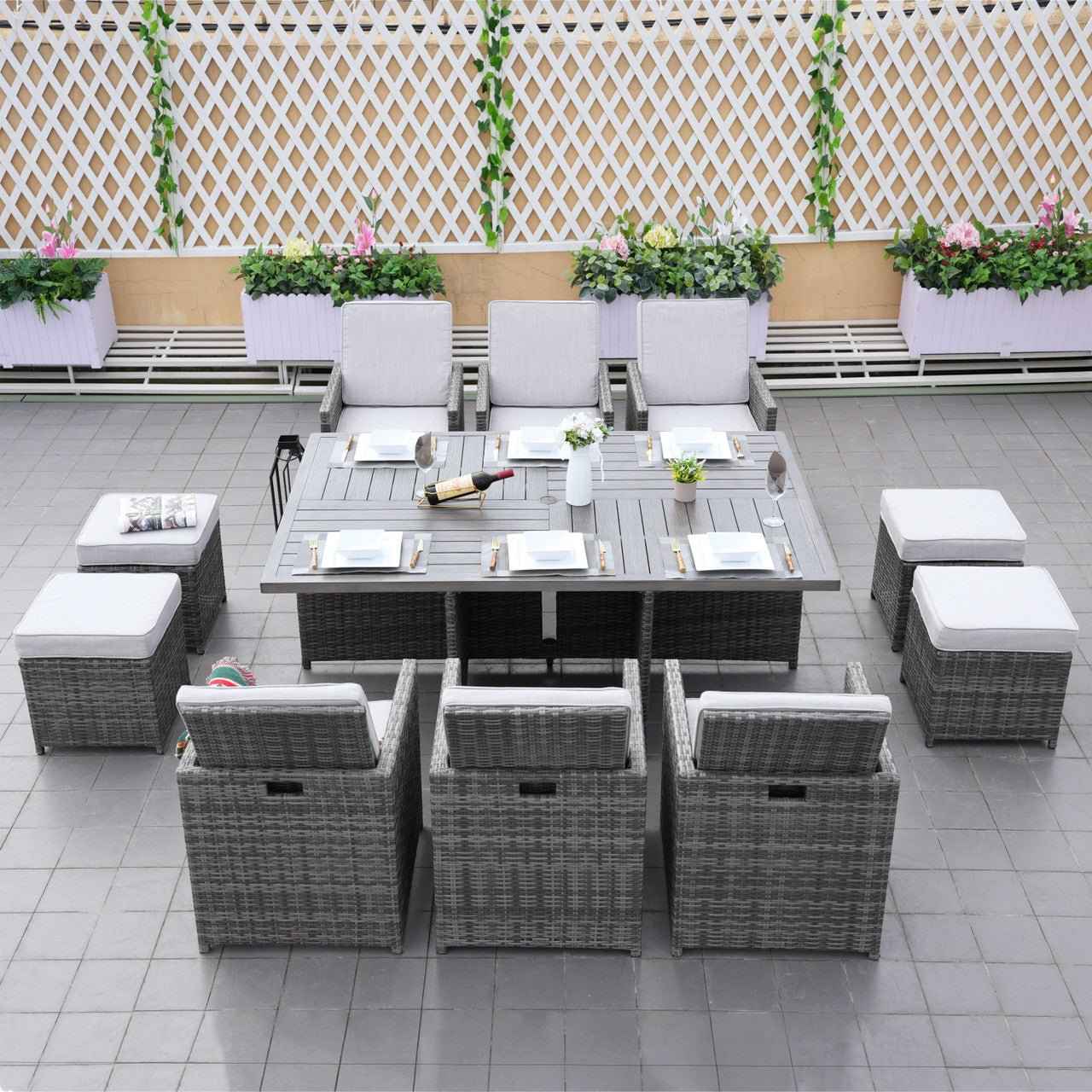 Carmel 6-Seater Outdoor Dining Set - Rectangular Dining Table (PAD-3234TA)