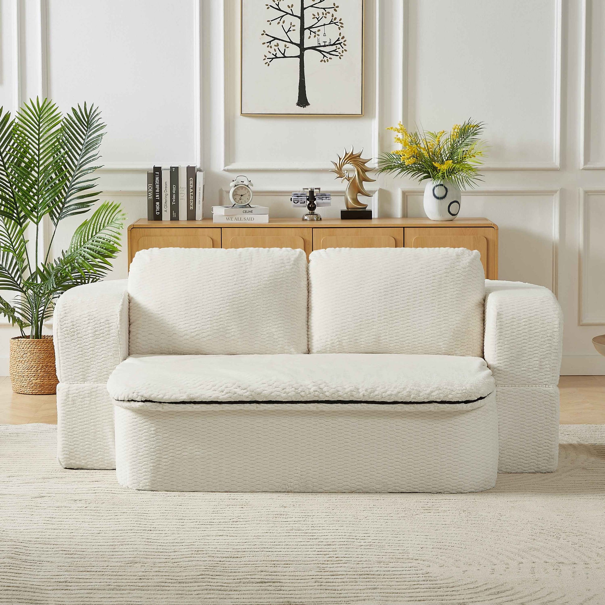 Convertible Sleeper Sofa, Modern Folding Futon Floor Foam Compression Sofa Bed Couch for Living Room Bedroom ApartmentConvertible Sleeper