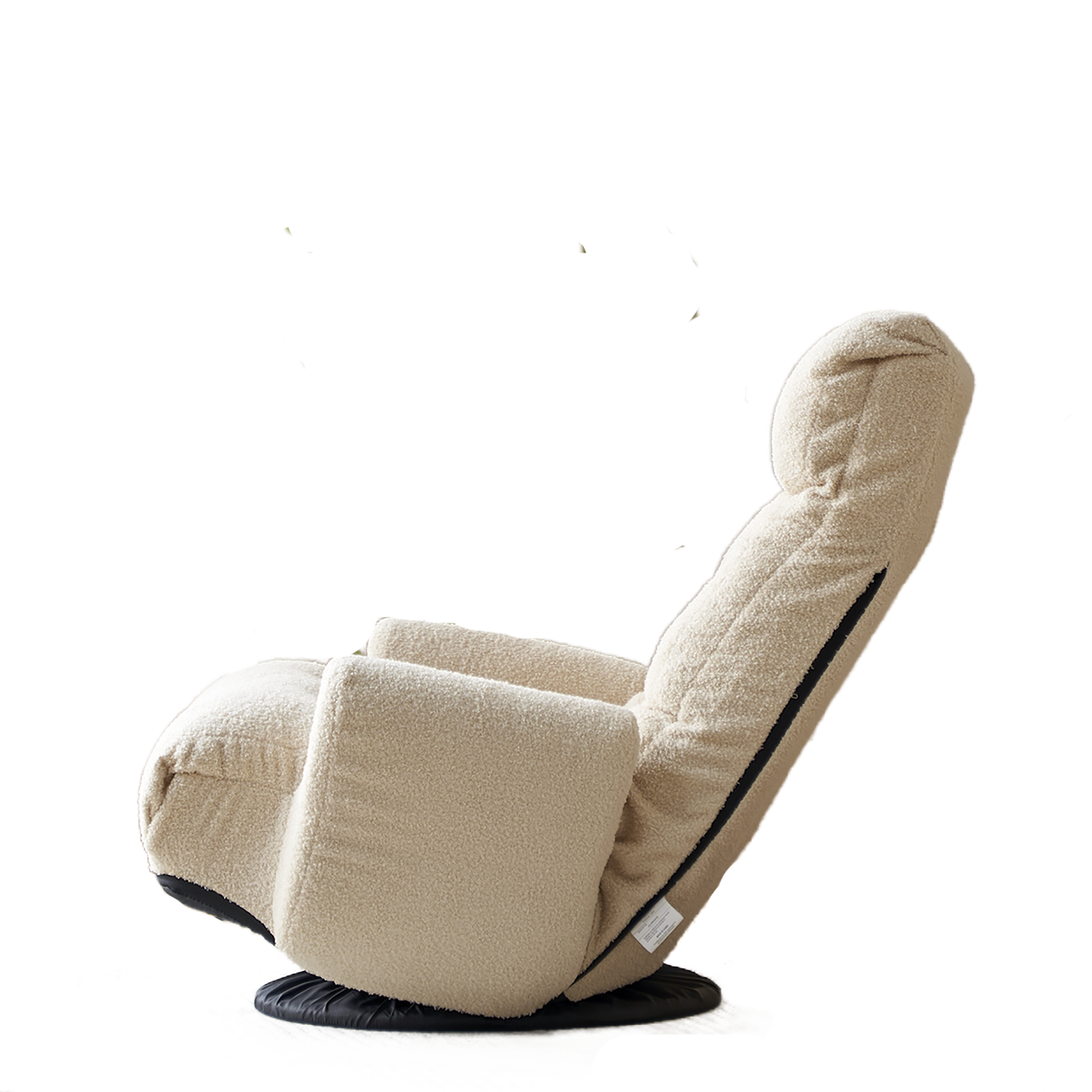 Adjustable Beige Swivel Lounge Chair with 360-Degree Rotating Seat and Headrest Support, Leisure Chair Deck Chair - Game Chair for Living Room