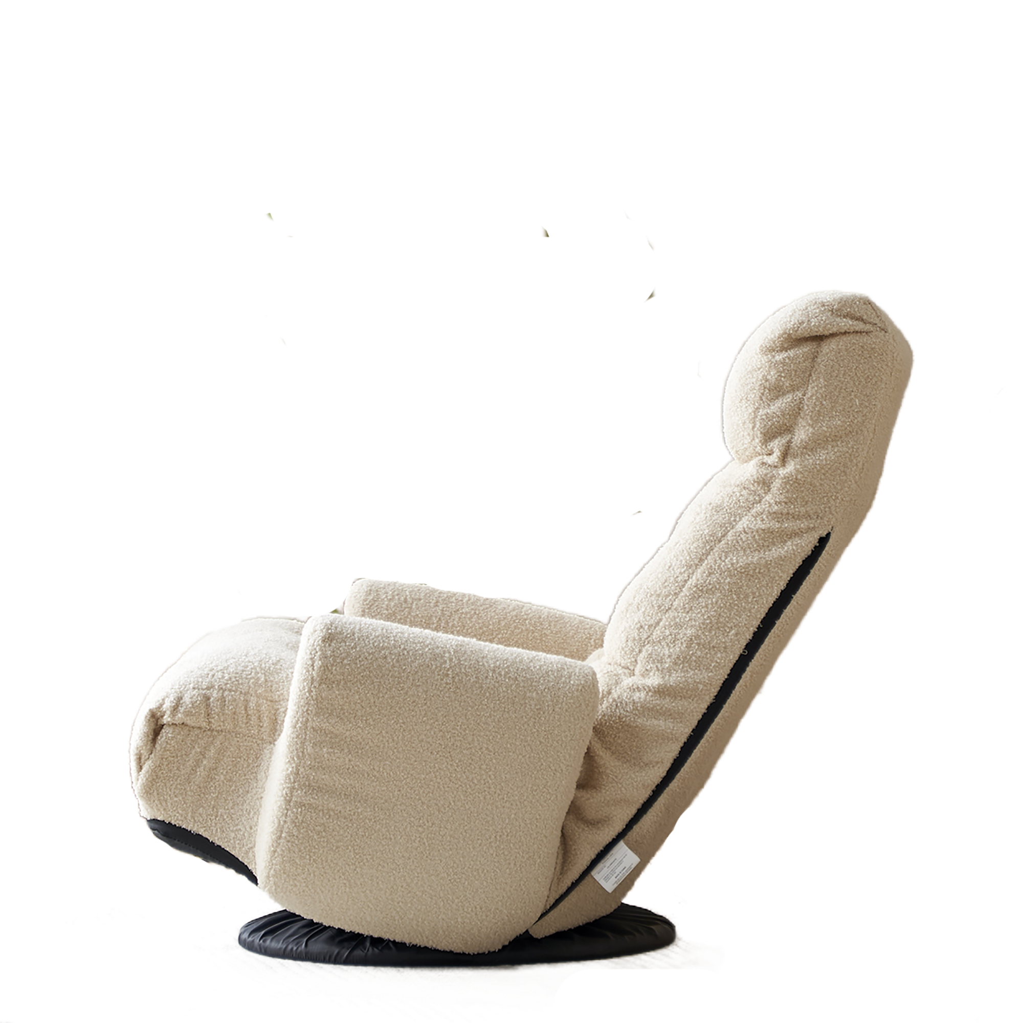 Adjustable Beige Swivel Lounge Chair with 360-Degree Rotating Seat and Headrest Support, Leisure Chair Deck Chair - Game Chair for Living Room