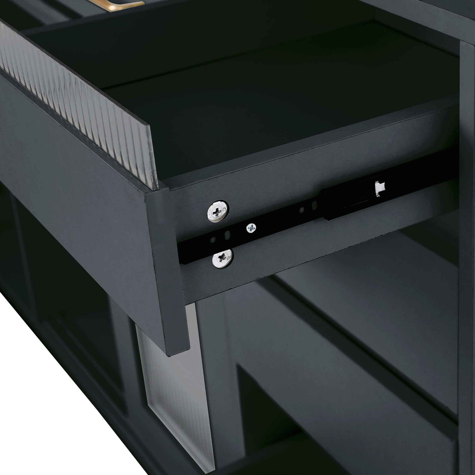 (Assembly Video Offered) TOPMAX Freestanding 63'' W Buffet with Hutch, Large Coffee Bar Storage Cabinet with 6 Drawers, 5 Cabinets with Adjustable Shelves,Pegboard,Towel Rack, Power Outlet,Black