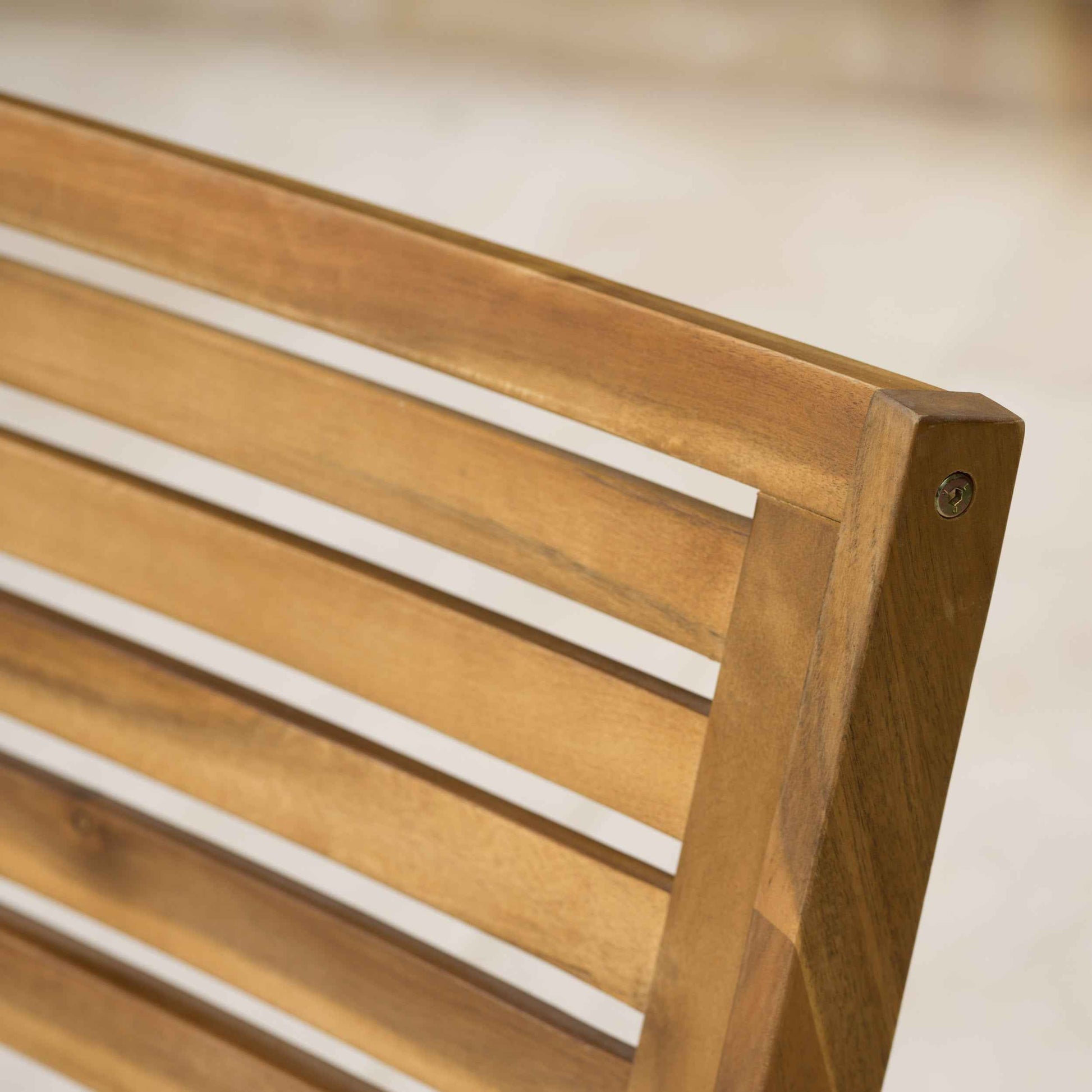 Acacia Wood Dining Chair with Water-resistant Cushion, Teak