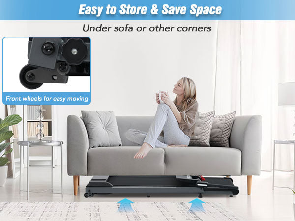 NEW Folding Treadmills Walking Pad Treadmill for Home Office -2.5HP Walking Treadmill With Incline 0.5-7.5MPH 265LBS Capacity Treadmill for Walking Running - Abrihome