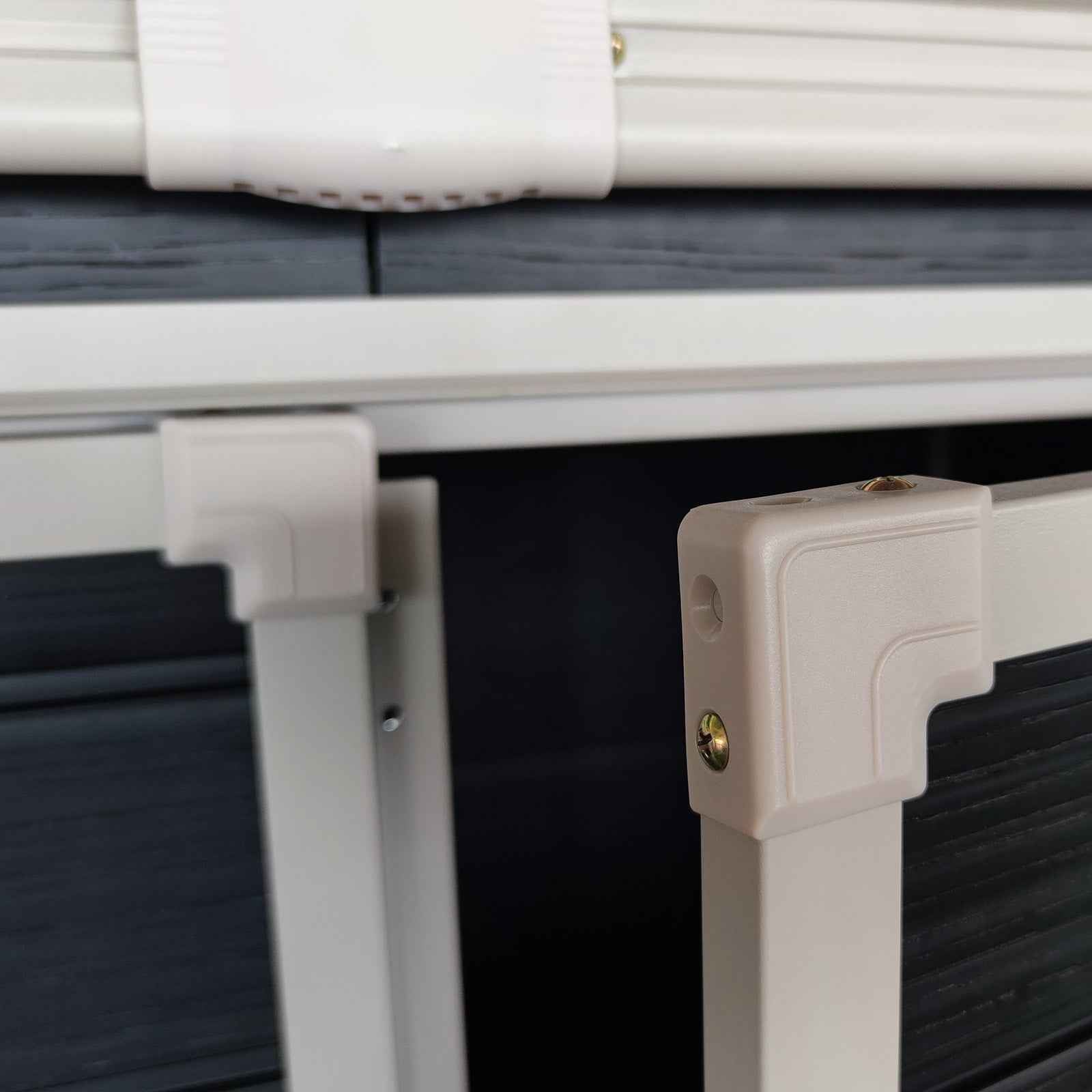 8x4ft Outdoor Resin Garden Shed with Floor and 2 Windows, Plastic Patio Outdoor Storage Shed with Lockable Door for Garden Tools, Bicycles, Trash Cans, Black