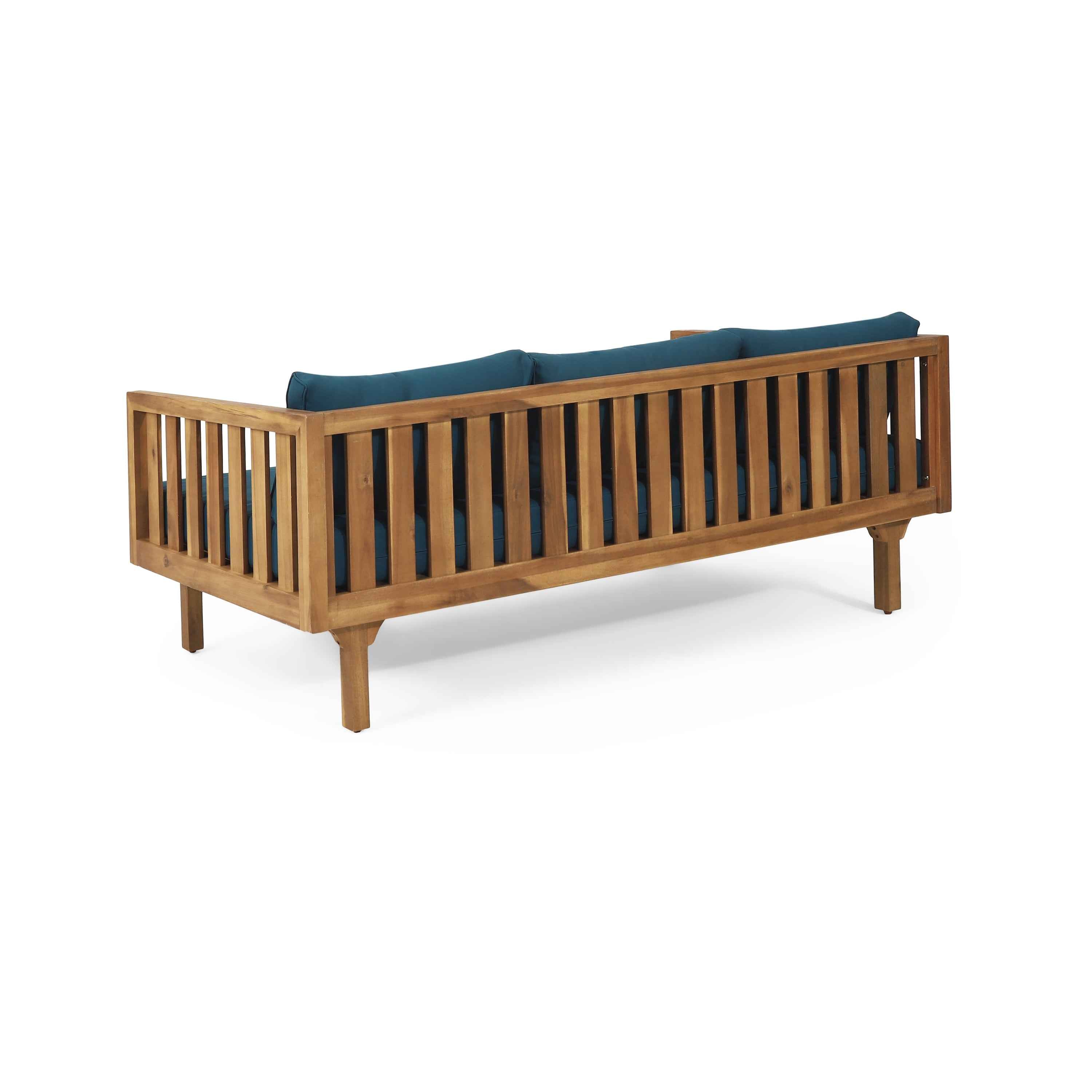 Claremont 3 Seater Daybed Teak Acacia Wood Water-Resistant Cushions