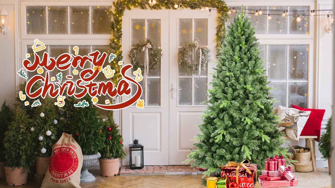 4FT Classic Christmas Tree with 636 PE+PVC Tips – Realistic Hinged Branches, Easy Assembly, Stable Metal Stand, Full Natural Look for Holiday Decorating