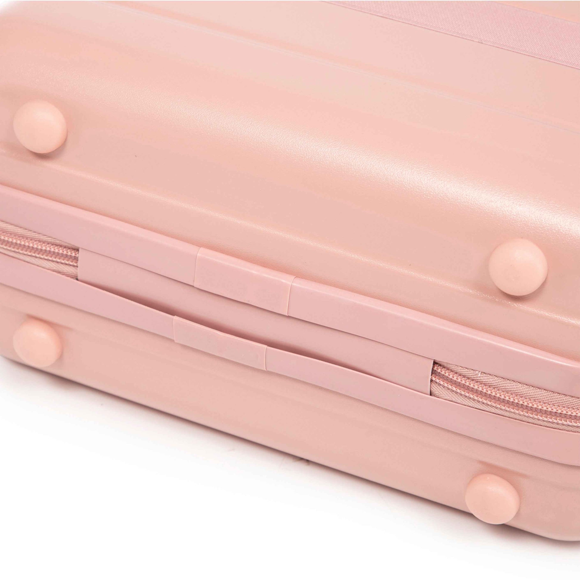 14'/20' 2 pcs/set in ABS Spinner Wheel Luggage, with Combination Lock,14' Cosmetic Case (Pink)