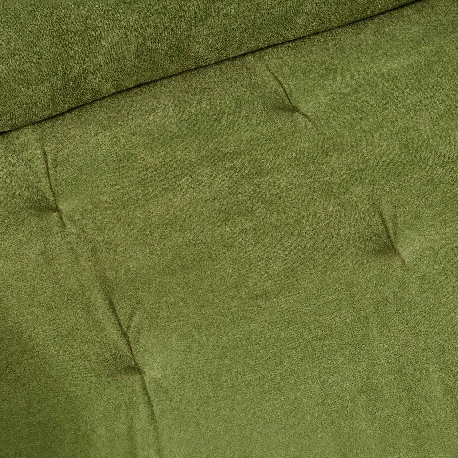 Cloud Velvet Deep Seated Sofa with Pillows, Green, Foam, 103 Inch