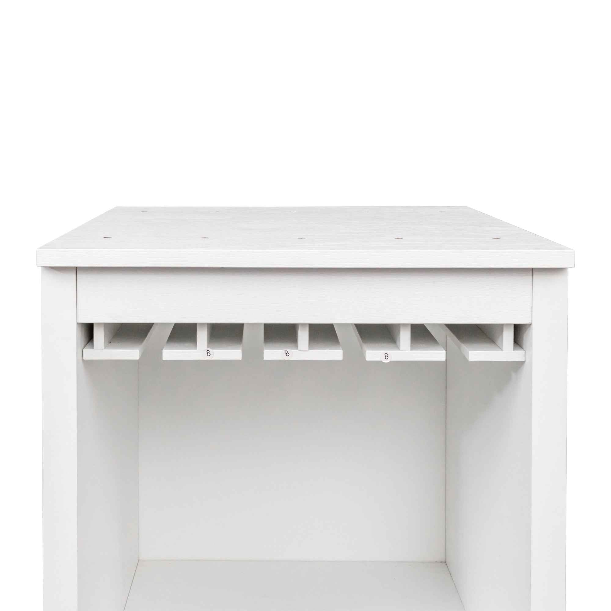 WHITE color modular wine bar Cabinet with Storage Shelves for Dining Room