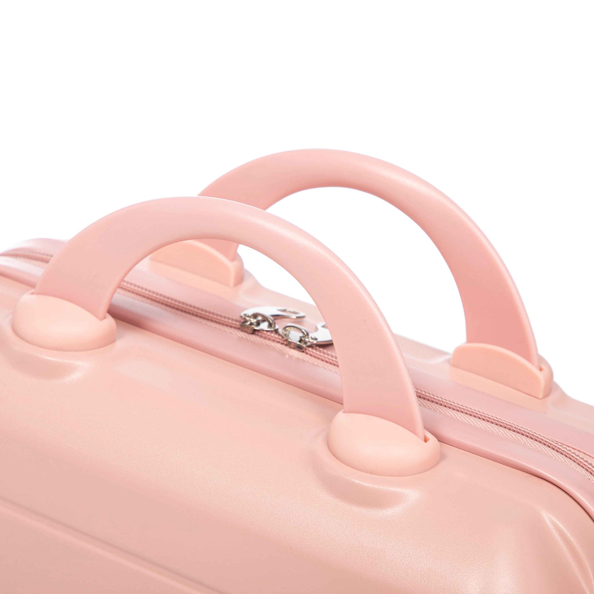 14'/20' 2 pcs/set in ABS Spinner Wheel Luggage, with Combination Lock,14' Cosmetic Case (Pink)