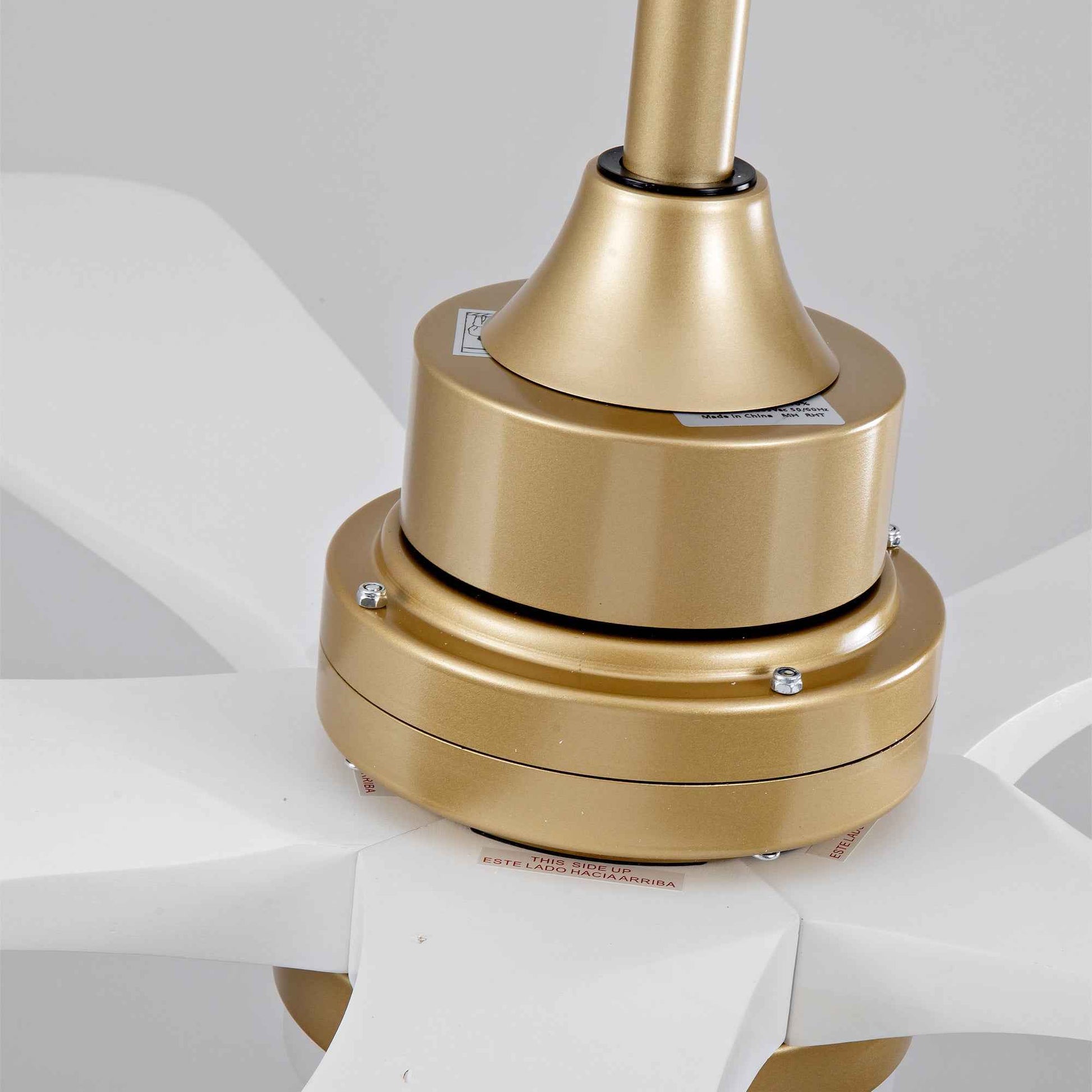 Hot sales 42 Inch Indoor Ceiling Fan With Dimmable LED Light 5 Solid Wood Blades Remote Control Reversible DC Motor
