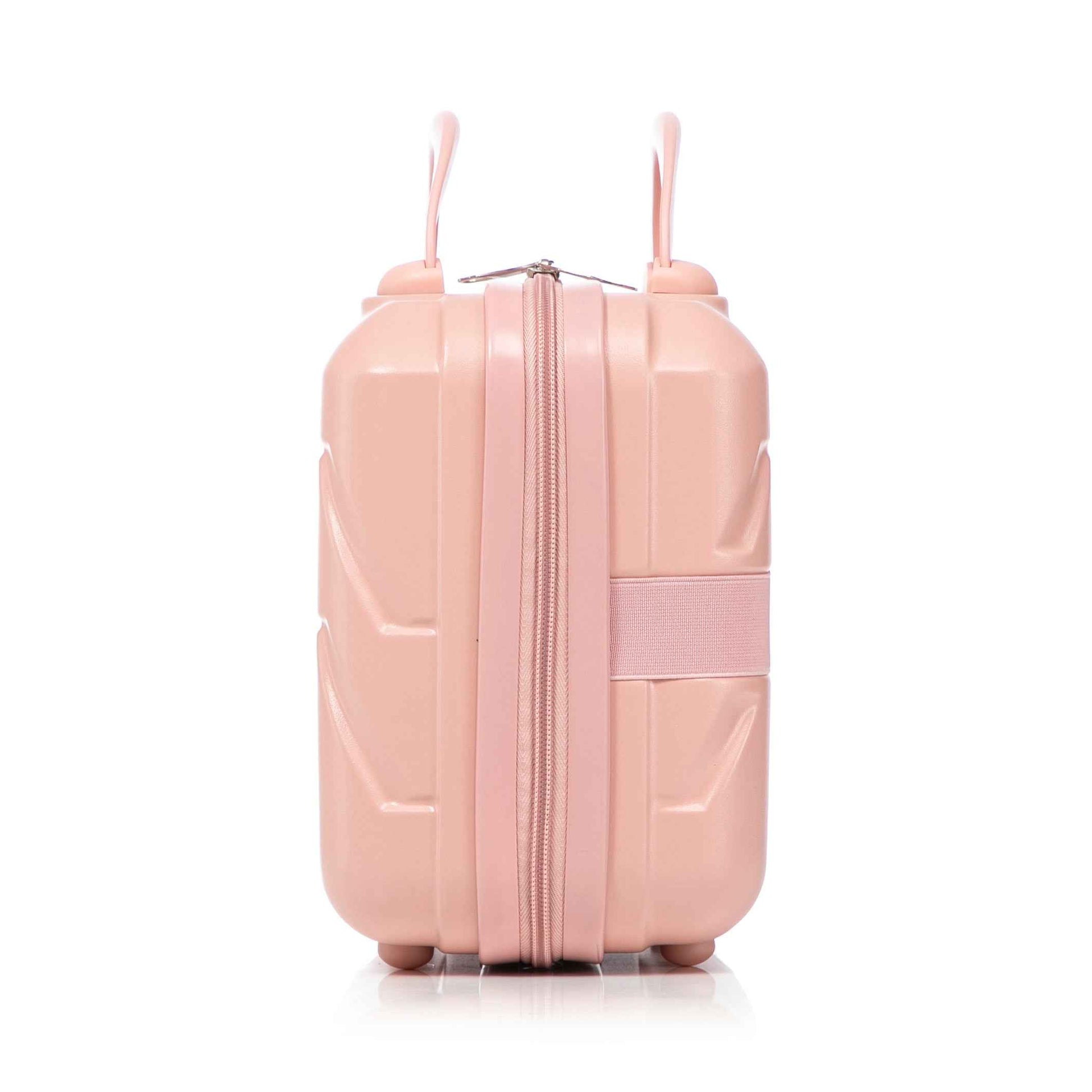 14'/20' 2 pcs/set in ABS Spinner Wheel Luggage, with Combination Lock,14' Cosmetic Case (Pink)
