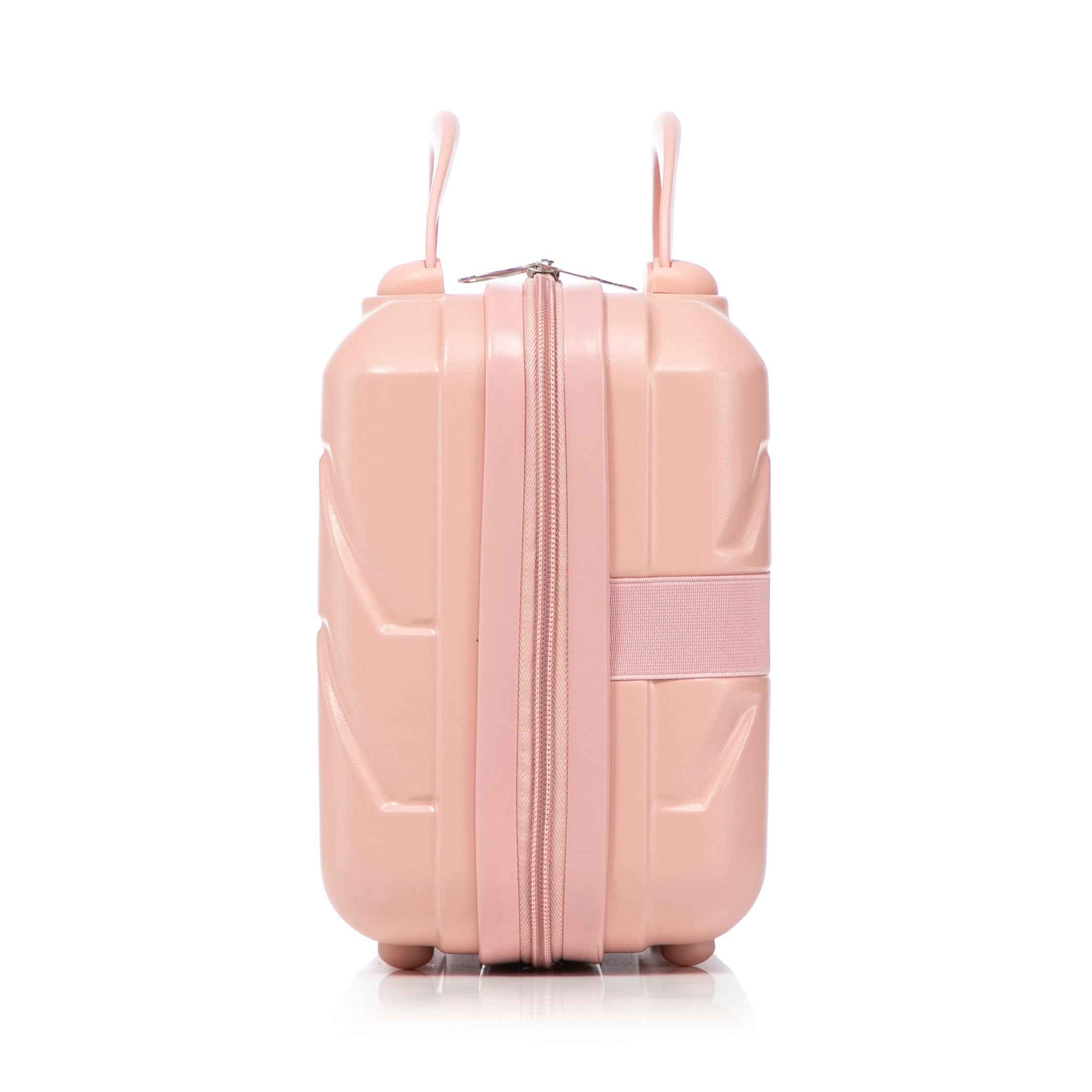 14'/20' 2 pcs/set in ABS Spinner Wheel Luggage, with Combination Lock,14' Cosmetic Case (Pink)