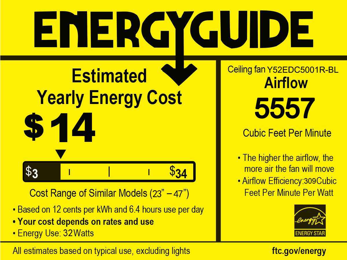 52' Ceiling Fan with Lights Remote Control,Quiet DC Motor 3 Blade Ceiling Fans 6 Speed Levels,Reversible Ceiling Fan, for Patio Living Room, Bedroom, Office,Indoor.(Matte Black +Black Walnut )