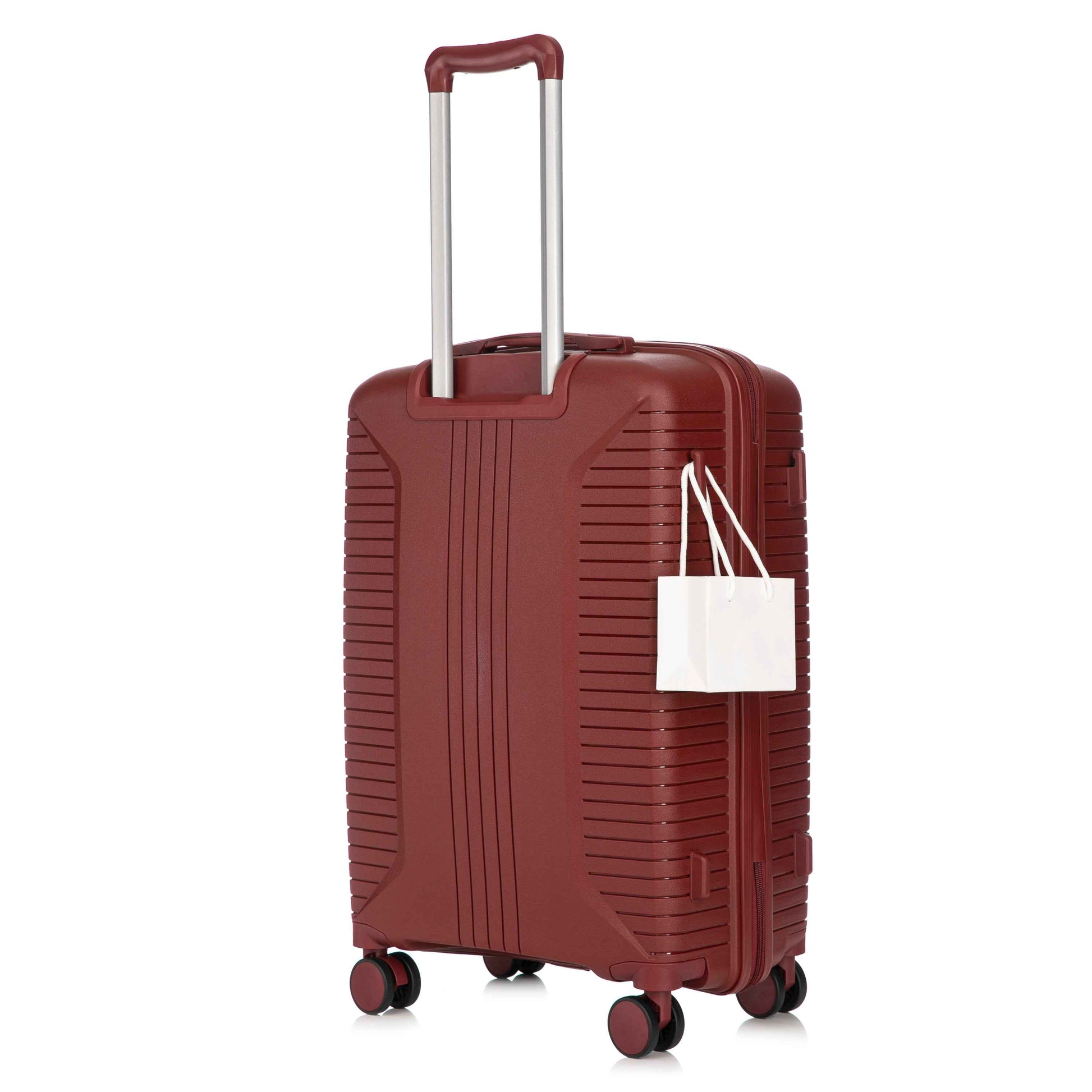 20'/24'/28' 3 pcs/set in PP Spinner Wheel Luggage, Carry on Suitcase, Matching Color, Combination Lock (Red)