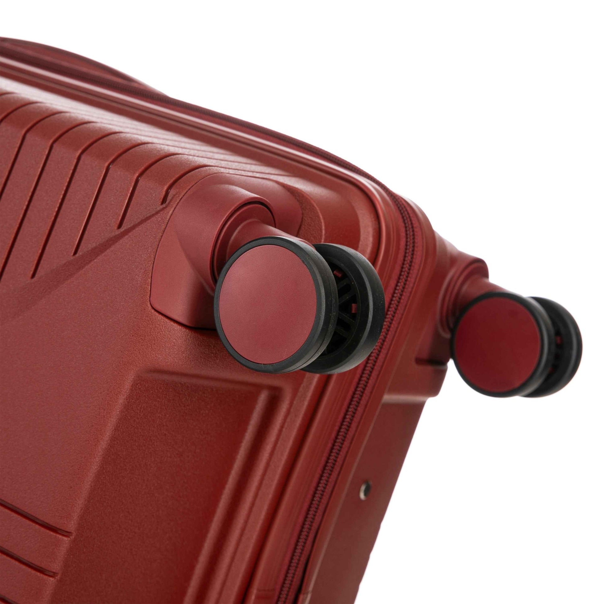 20'/24'/28' 3 pcs/set in PP Spinner Wheel Luggage, Carry on Suitcase, Matching Color, Combination Lock (Red)