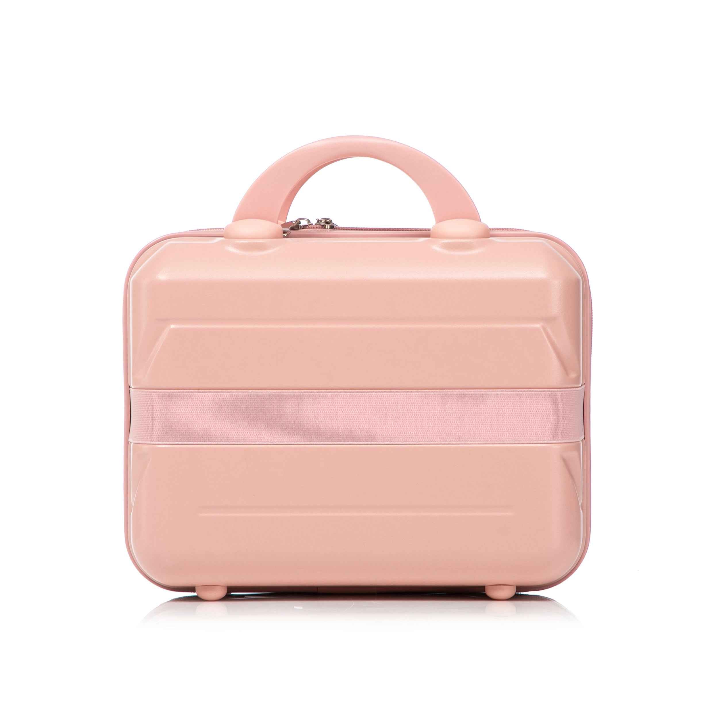 14'/20' 2 pcs/set in ABS Spinner Wheel Luggage, with Combination Lock,14' Cosmetic Case (Pink)