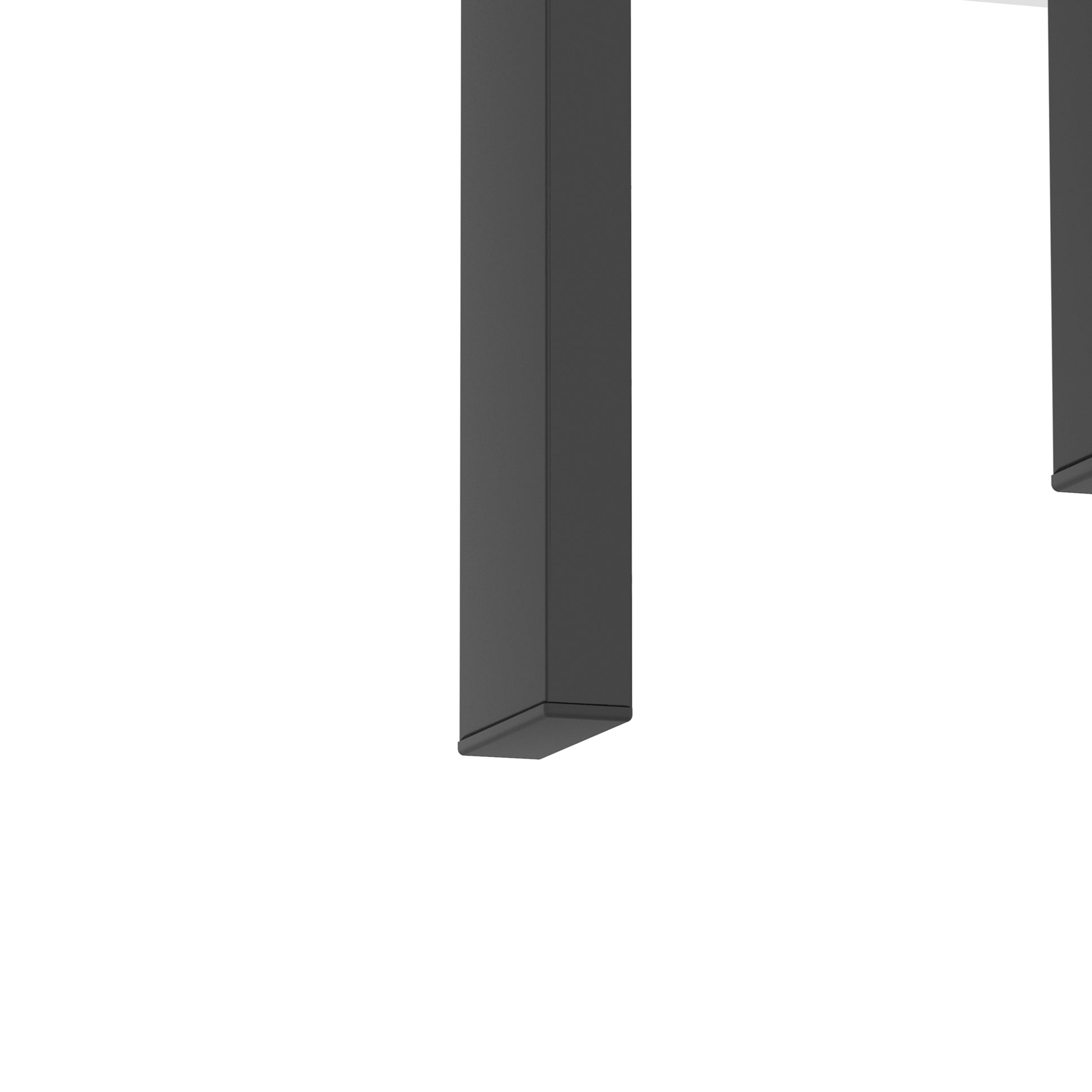 Set of 2, Modern Tempered Glass Tea Table Coffee Table End Table, Square Table for Living Room, Black - Abrihome