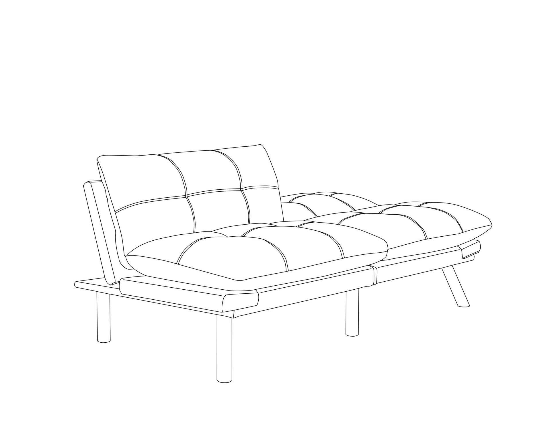 Leatehr Feeling Brown Convertible Folding Modern sofa Bed - Abrihome