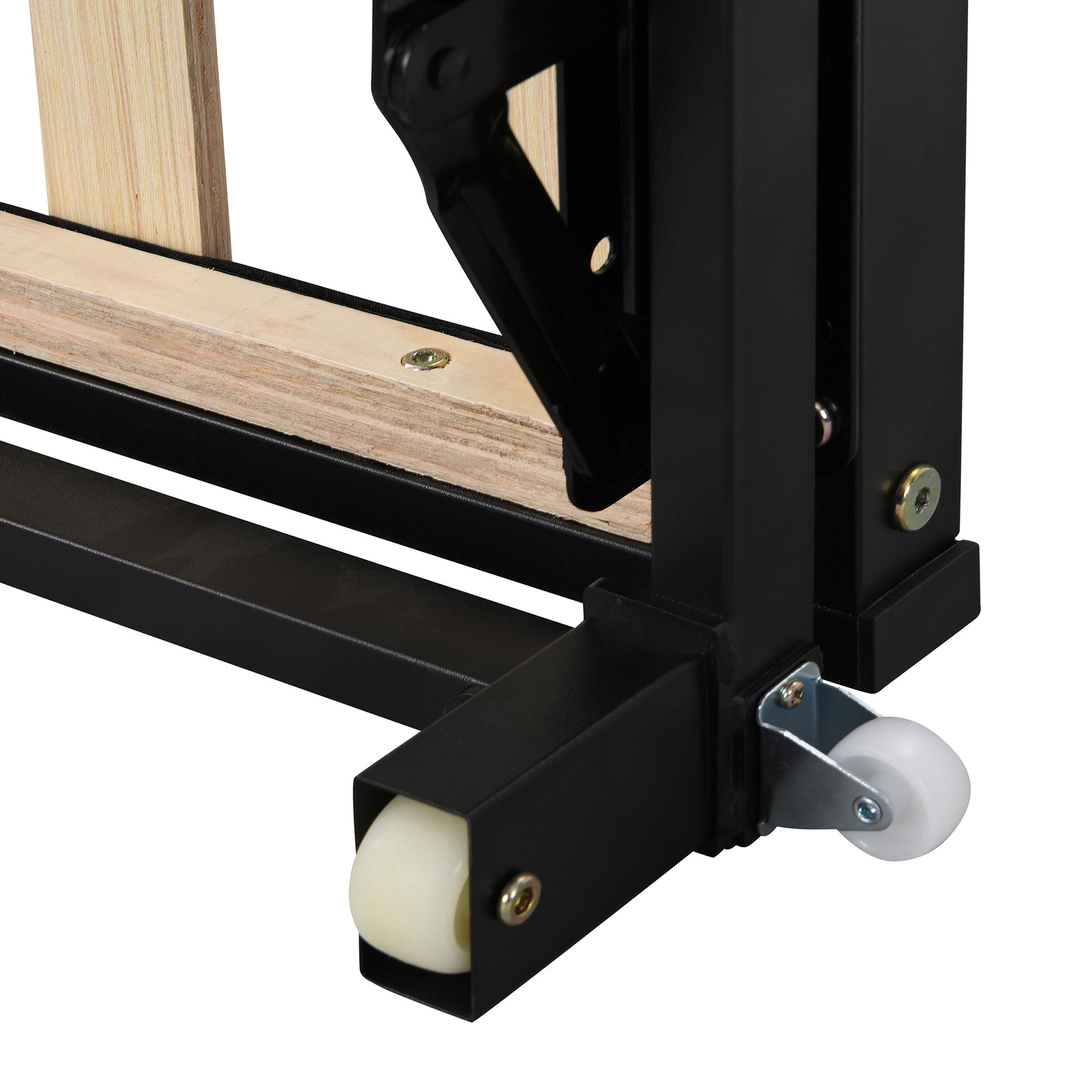 Twin Size Upholstered daybed with Pop Up Trundle, Gray - Abrihome