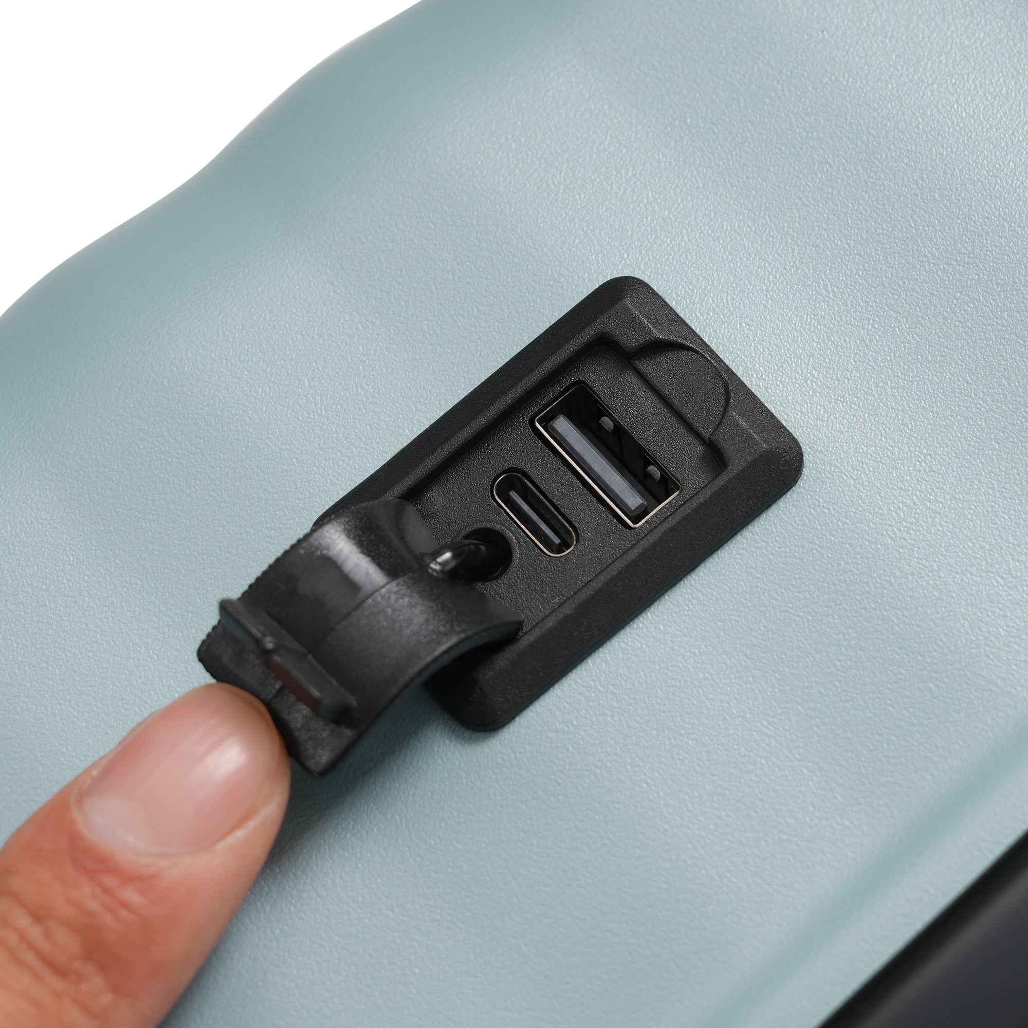 Luggage Sets 5 Piece with Front Opening , Hardside Expandable Carry on Suitcase with Spinner Wheels TSA Lock USB Port  Cup Holder Duffel Bag and Toiletry Bag