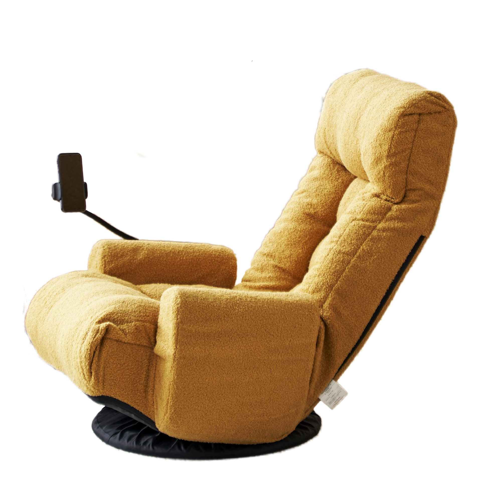 Adjustable Yellow Swivel Lounge Chair with 360-Degree Rotating Seat and Headrest Support, Leisure Chair Deck Chair - Game Chair for Living Room