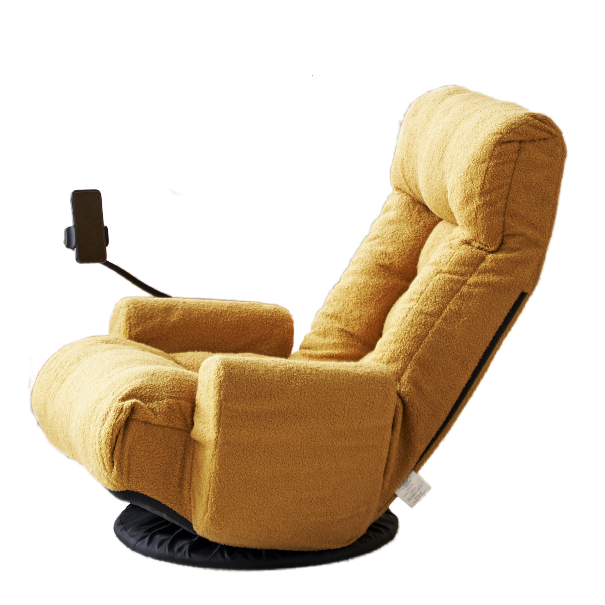 Adjustable Yellow Swivel Lounge Chair with 360-Degree Rotating Seat and Headrest Support, Leisure Chair Deck Chair - Game Chair for Living Room