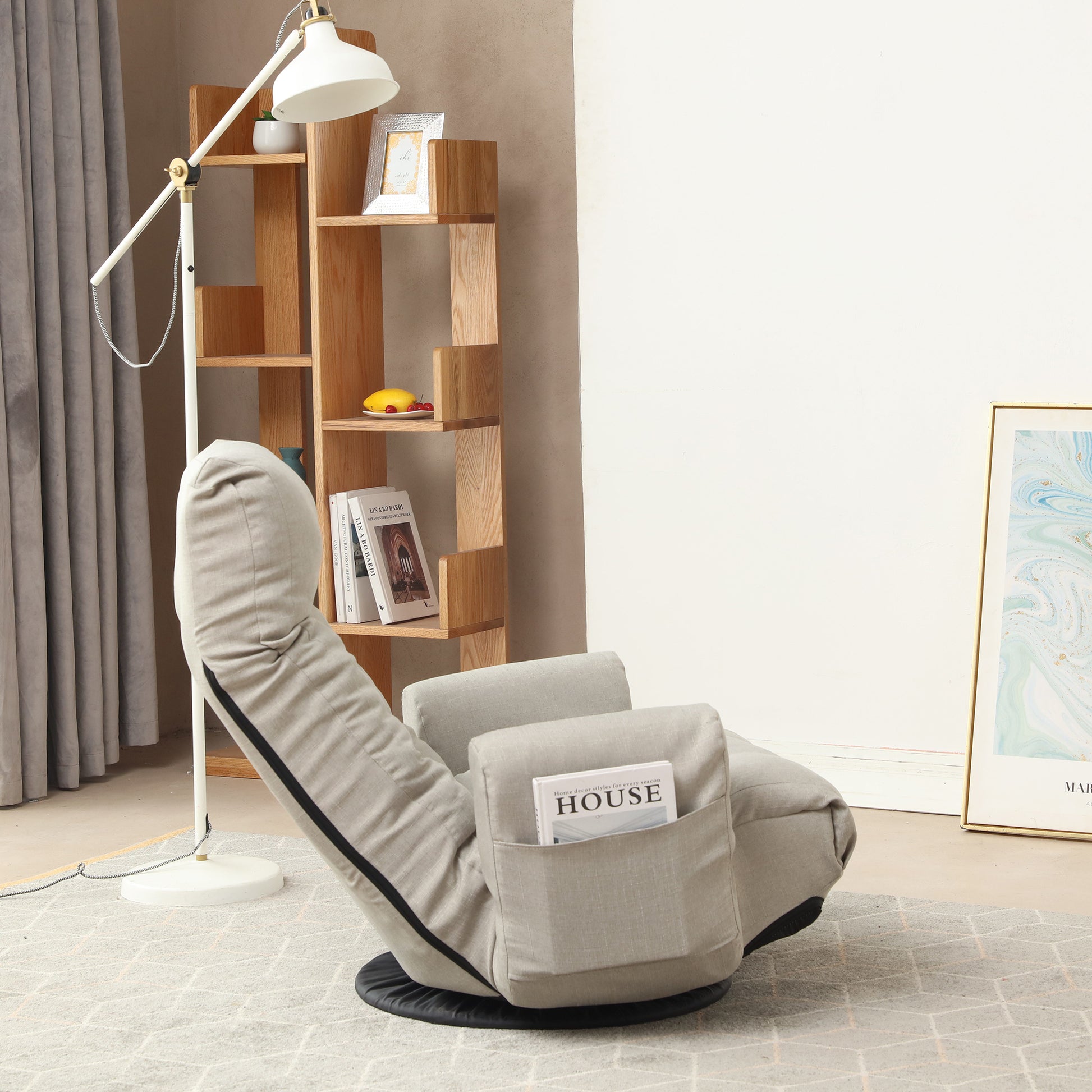 Adjustable head and waist, game chair, lounge chair in the living room, 360 degree rotatable sofa chair,Rotatable seat Leisure Chair deck chair,Leisure sofa and lounge chair combination - Abrihome