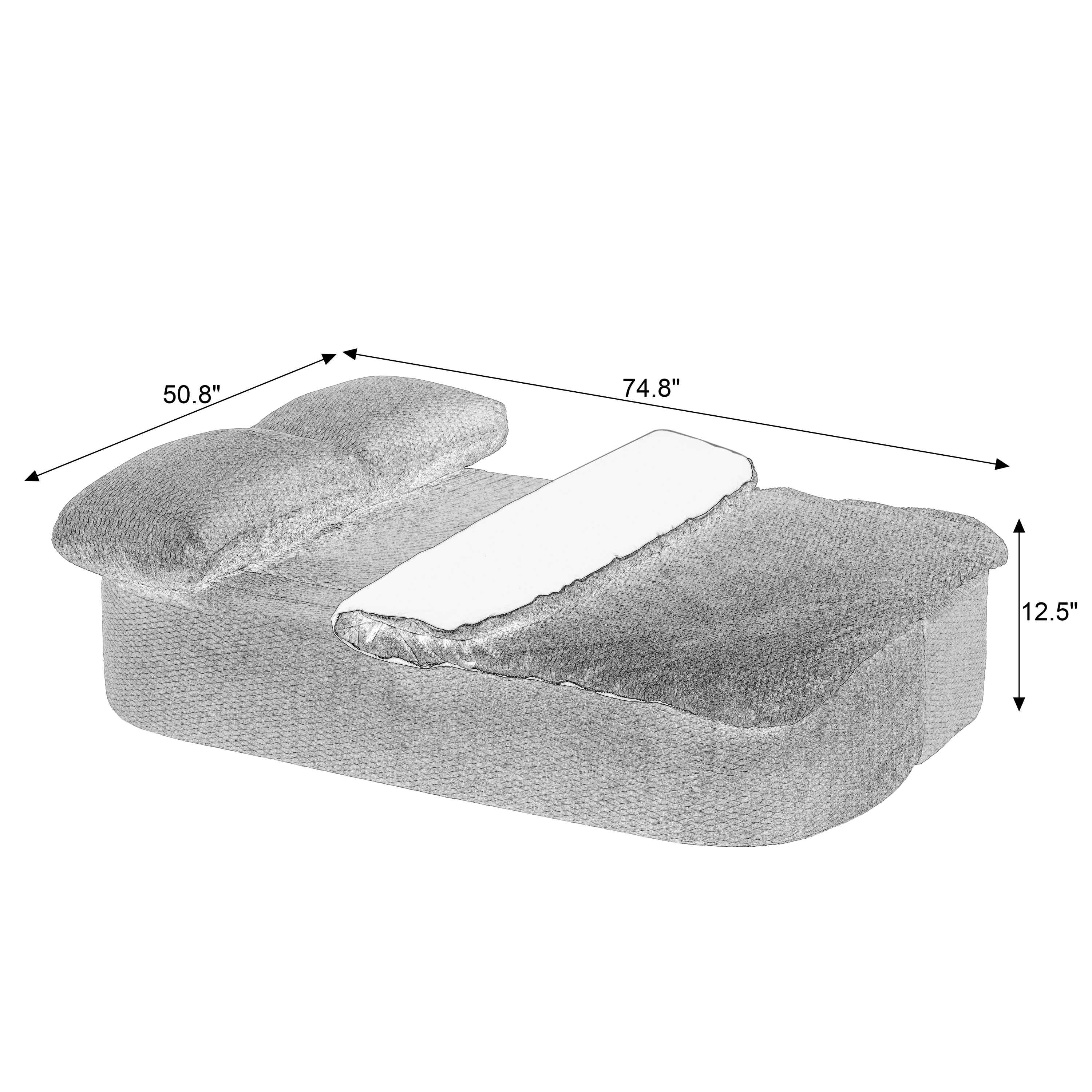 Convertible Sleeper Sofa, Modern Folding Futon Floor Foam Compression Sofa Bed Couch for Living Room Bedroom ApartmentConvertible Sleeper