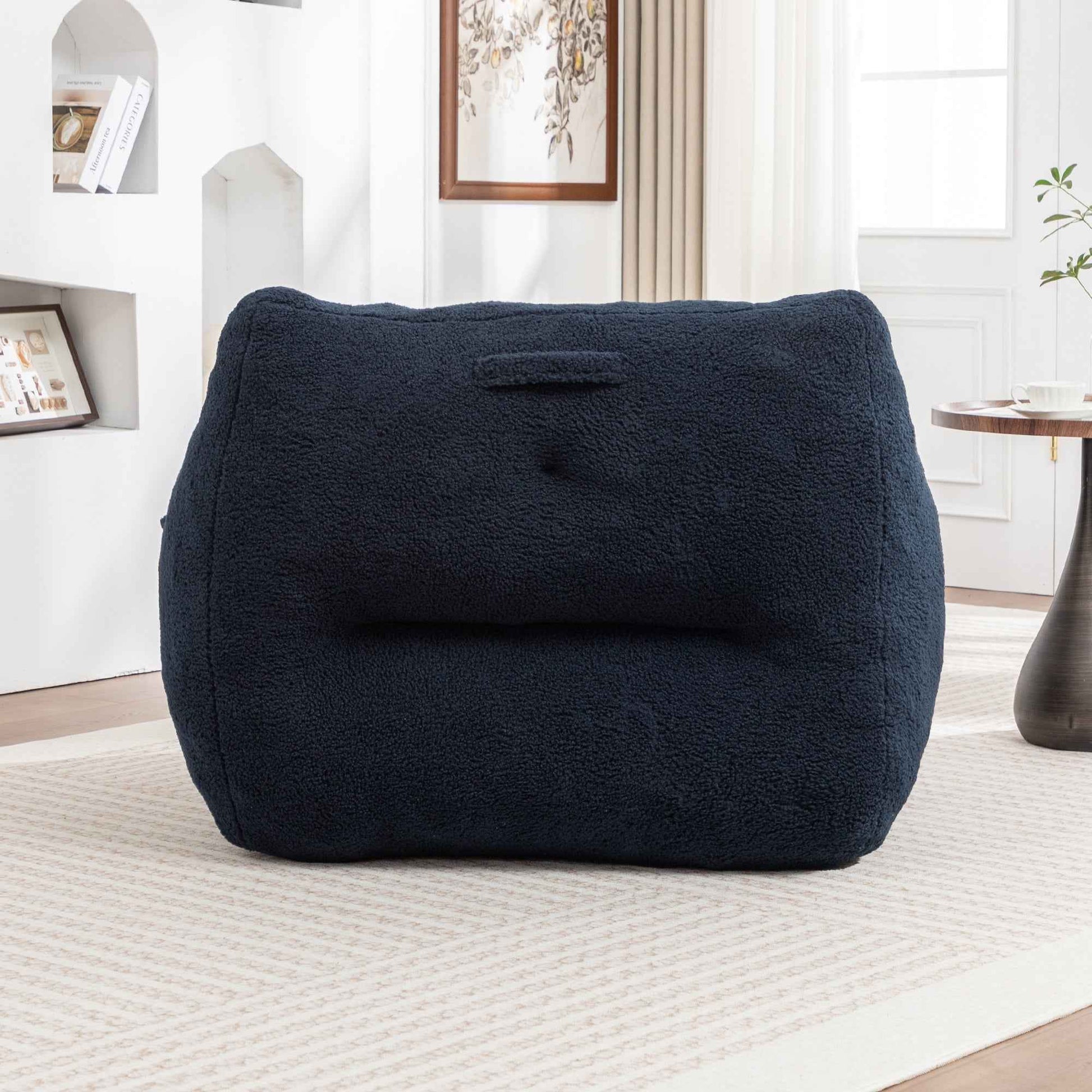 Bean Bag Chair, Bean Bag Sofa Chair with Armrests Stuffed High-Density Foam, Lazy Sofa Comfy Chairs BeanBag Chair for Adults in Living Room,Bedroom Reading