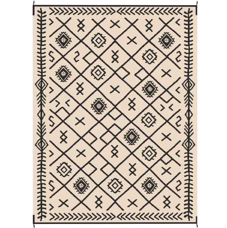 Easy to Carry Outdoor Rug,Patio Rug,Reversible Outdoor Rug, Waterproof Plastic Straw with Carry Bag