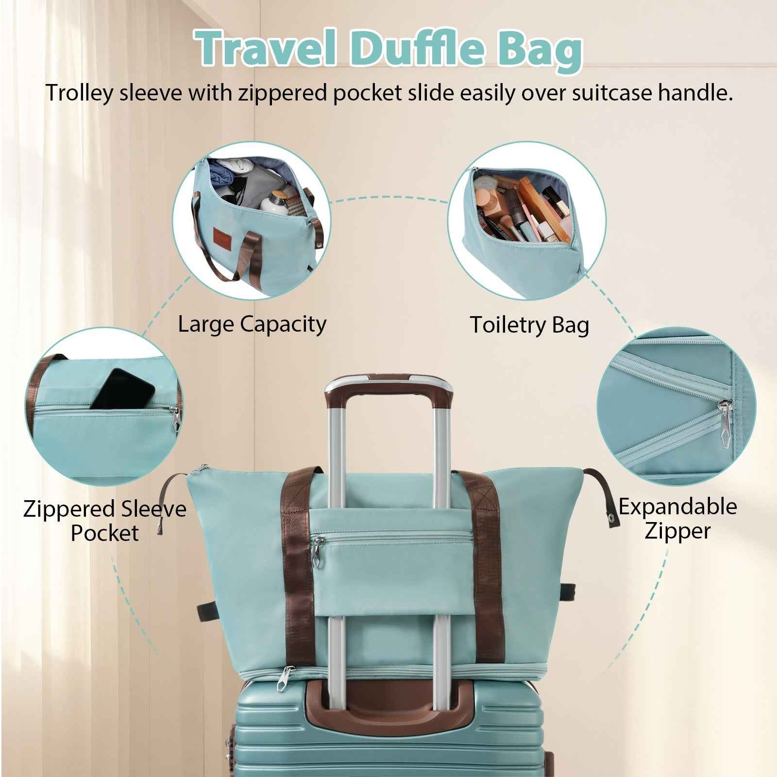 Luggage Sets 3 Piece Carry on Luggage 22x14x9 Airline Approved, Lightweight Hardshell ABS Suitcases with Wheels, 20 inch, Blue