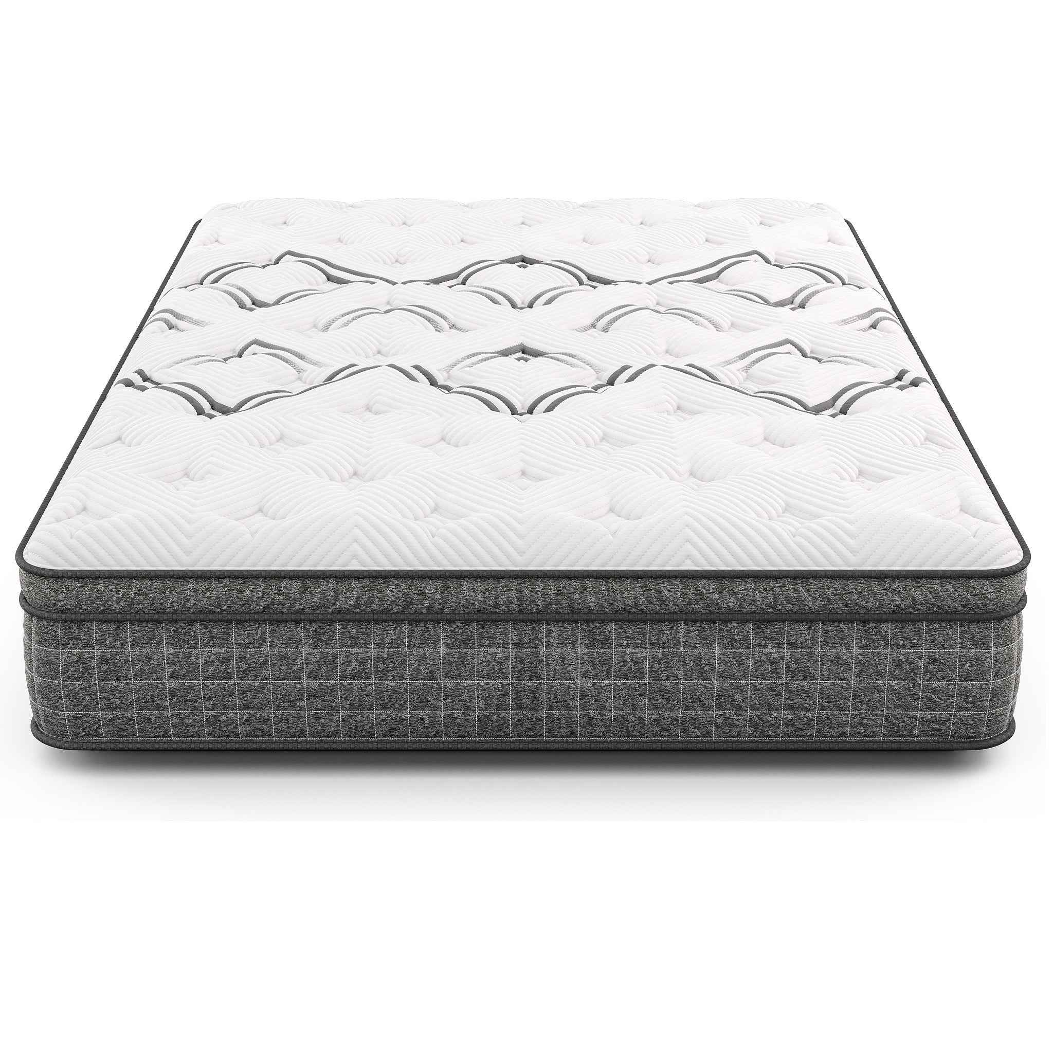 Diamond Soto cooling Copper conforming Hybrid with luxurious Euro-Top 12.5' - Medium Feel (Full), Greenguard Gold Certified, Made in the USA, White Label Ready