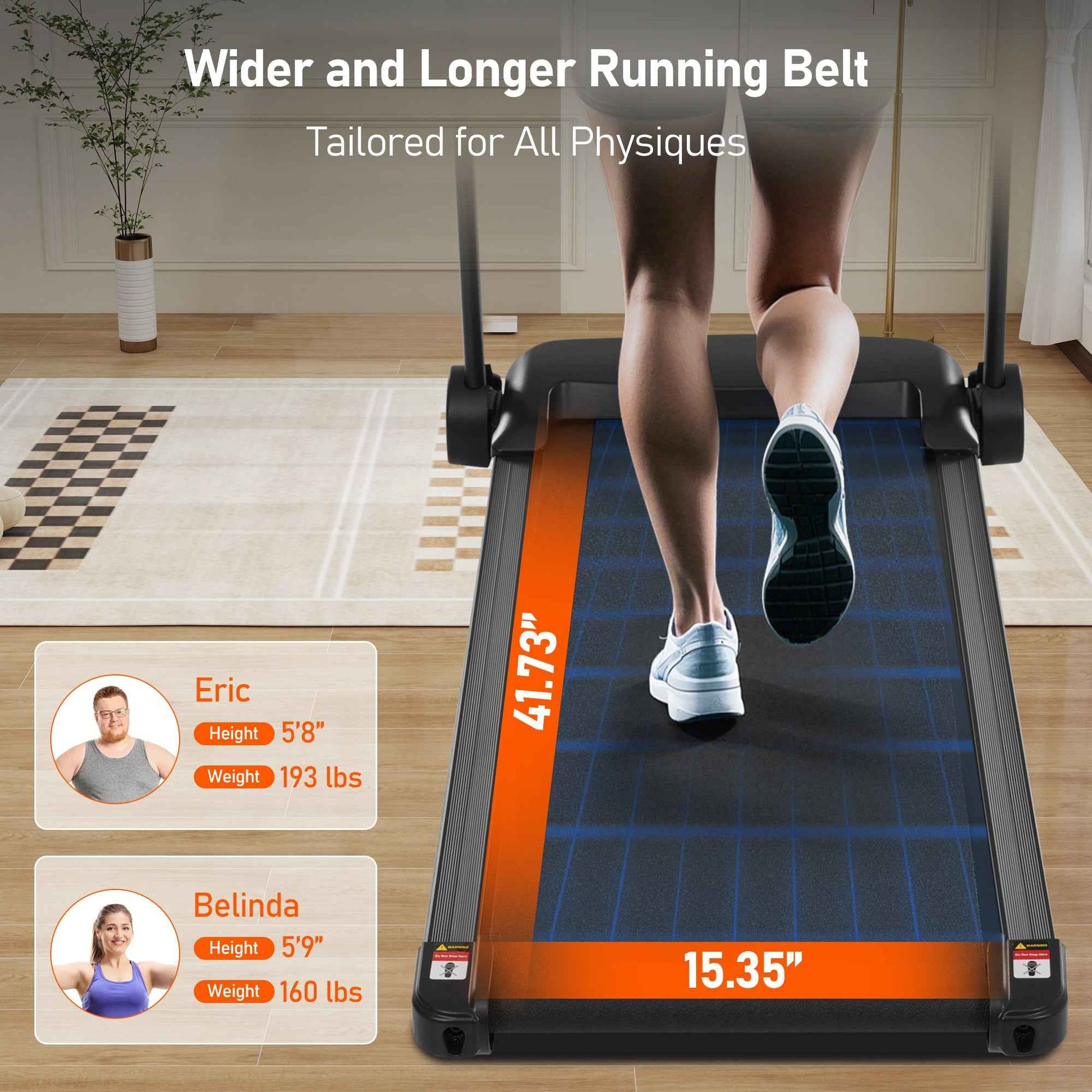 Folding Treadmills for Home Small, 3.0HP Portable Treadmill with 8% Incline,10MPH Walking Pad with Incline, 300 LBS Walking Pad Treadmills with Bluetooth, Heart Rate Sensors,Charge Station