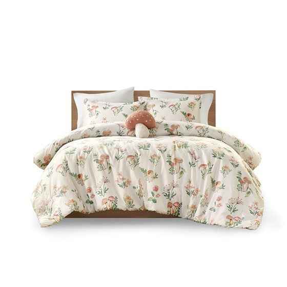 Full/Queen Mushroom Garden Comforter Set