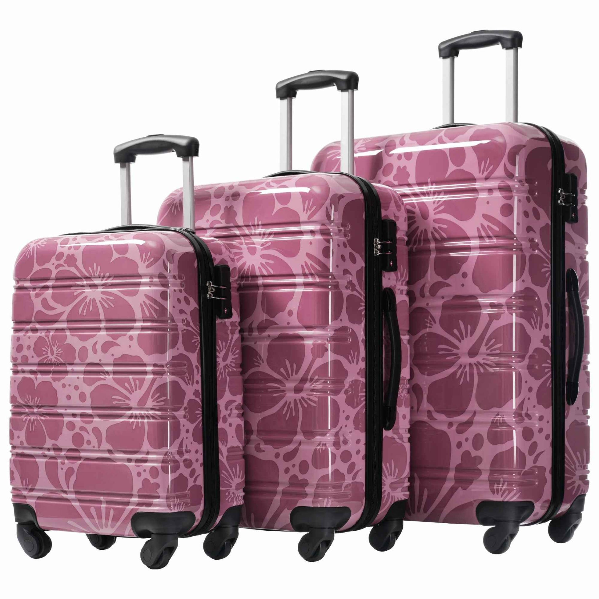 Hardshell Luggage Sets 3 pcs Spinner Suitcase with TSA Lock Lightweight-20'+24'+28' Luggages