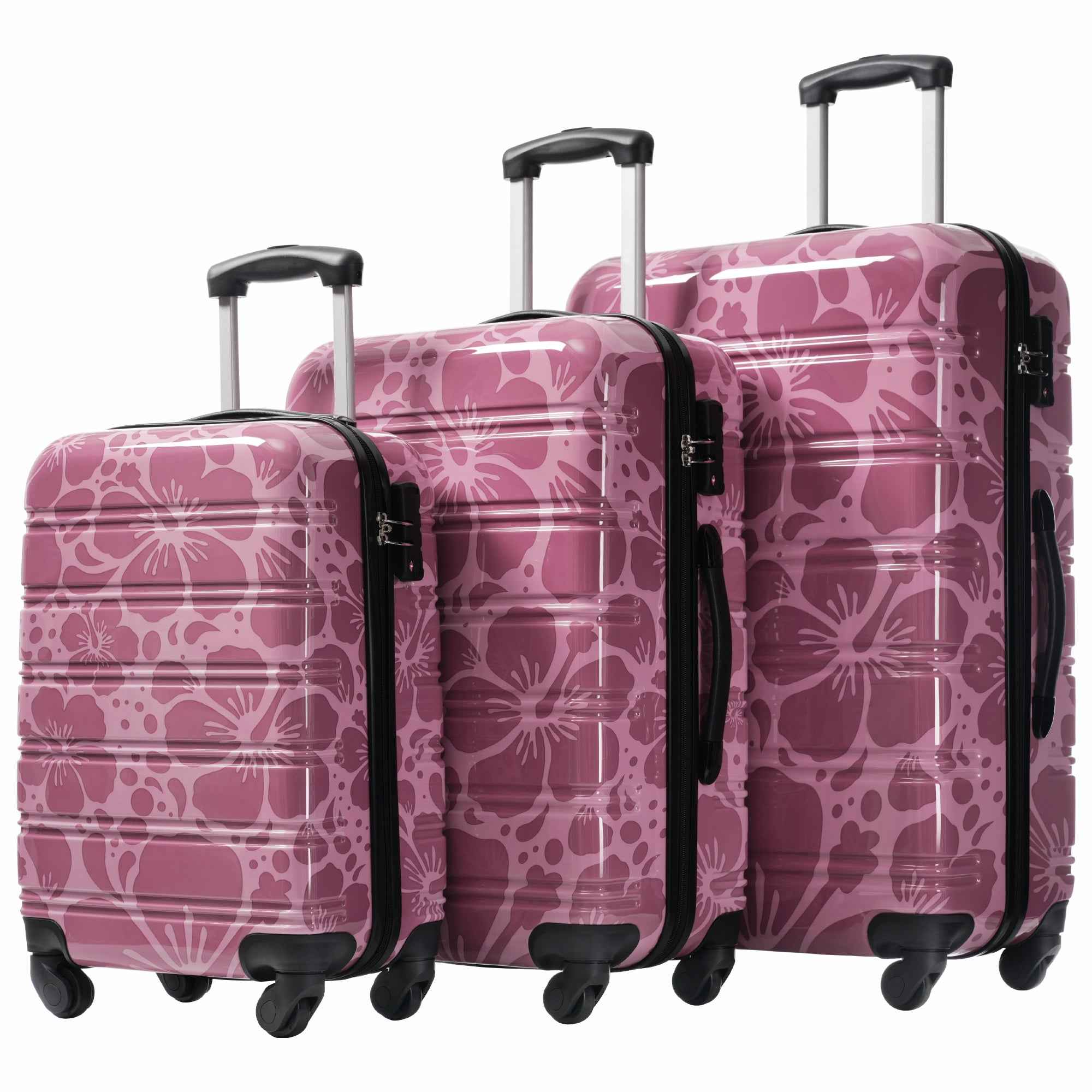 Hardshell Luggage Sets 3 pcs Spinner Suitcase with TSA Lock Lightweight-20'+24'+28' Luggages