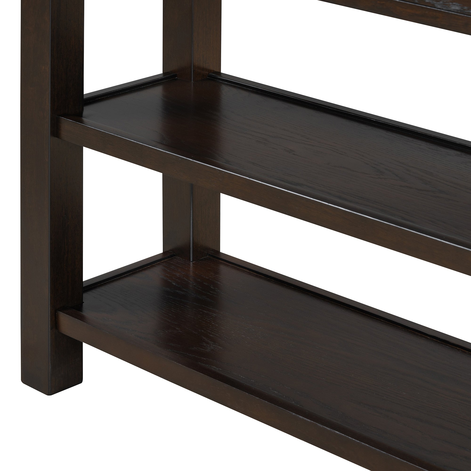 TREXM Retro Console Table with Drawer and Two Sturdy Shelves for Entryway, Living Room (Espresso)