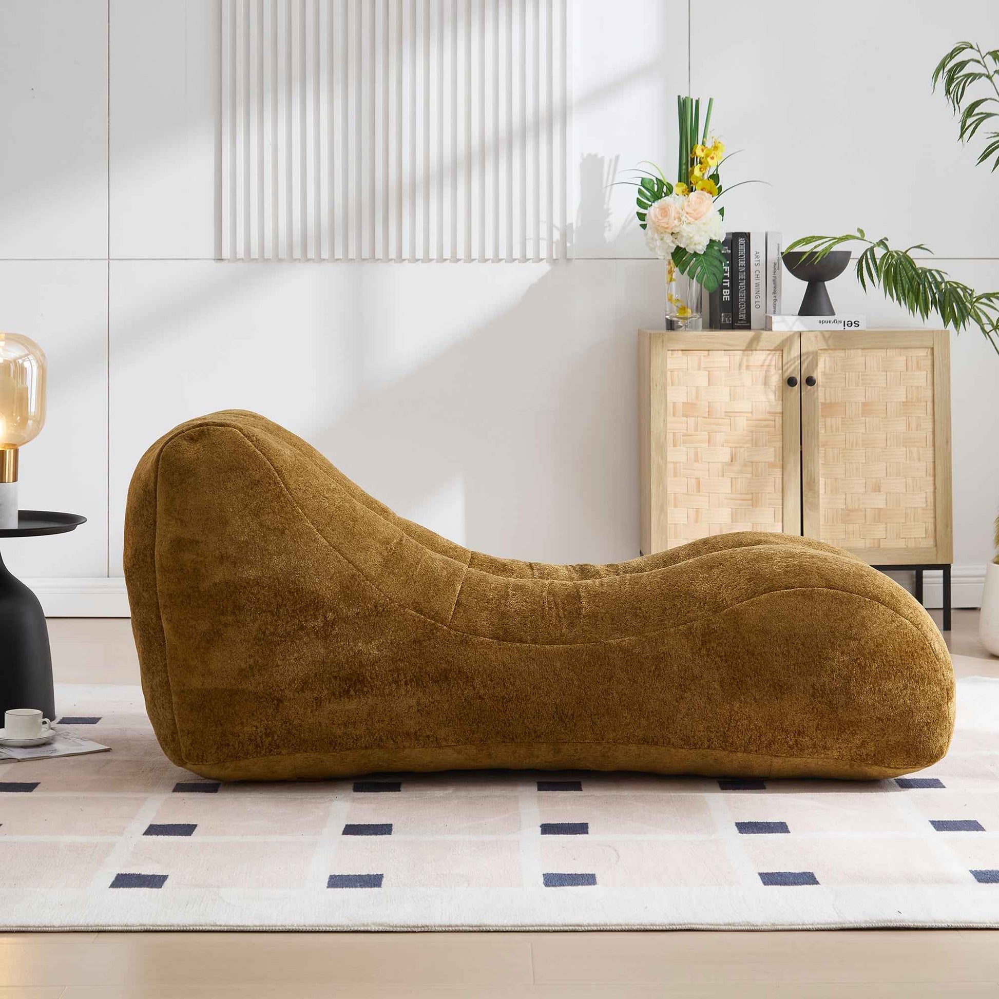 Creative Bean Bag Sofa Chair for Adults with High-Quality Sponge Filling and Polyester Fiber,59x30x23.6 inches