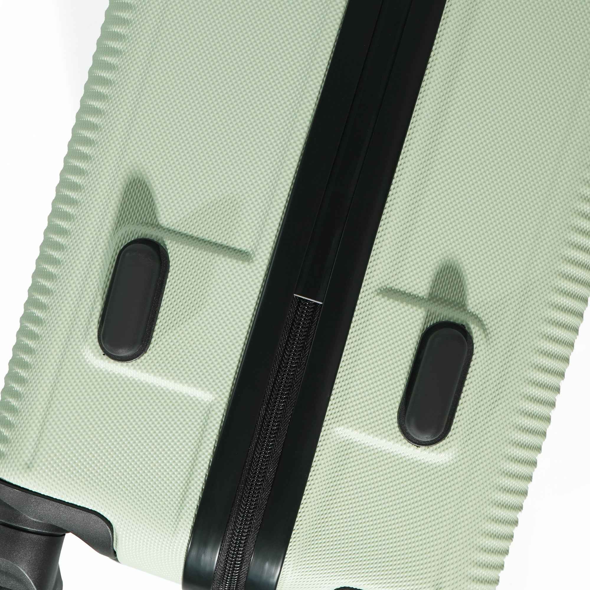 7-Piece Luggage Set ABS Lightweight & Durable Suitcase with Spinner Wheels, TSA Lock, (20/24/28), Green