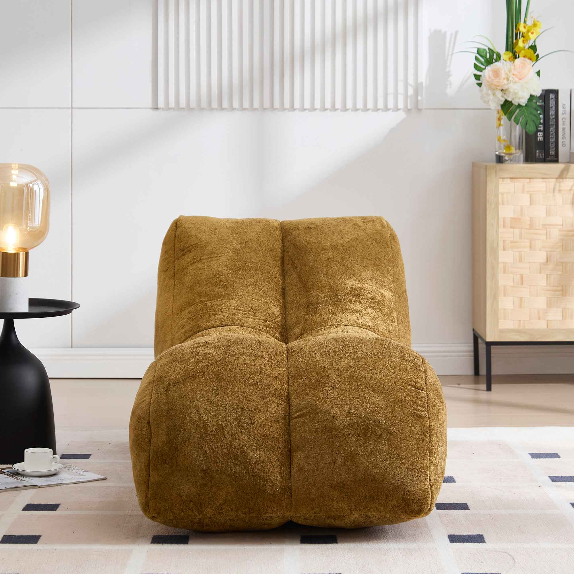 Creative Bean Bag Sofa Chair for Adults with High-Quality Sponge Filling and Polyester Fiber,59x30x23.6 inches