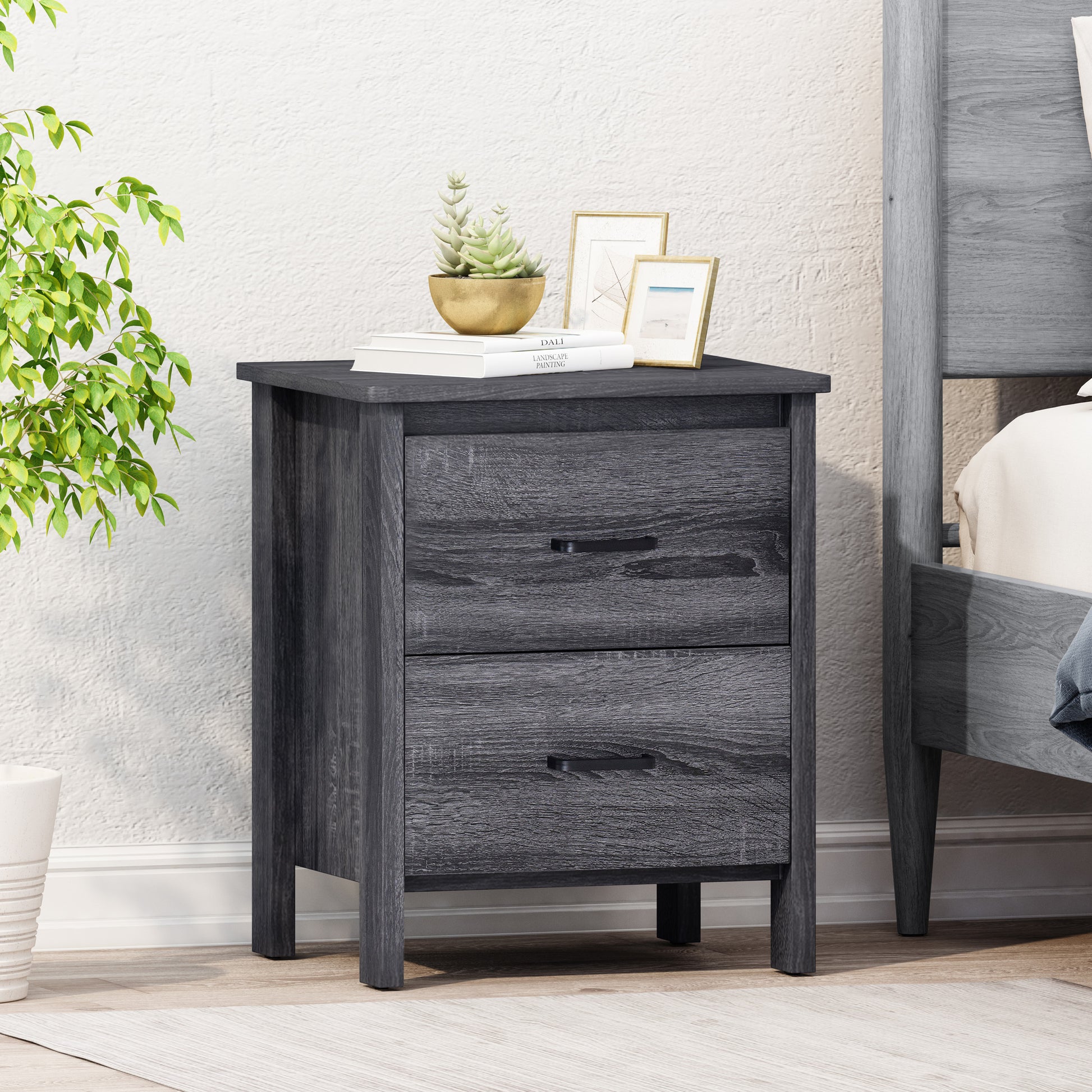 Toolless Assembly Nightstand - Abrihome