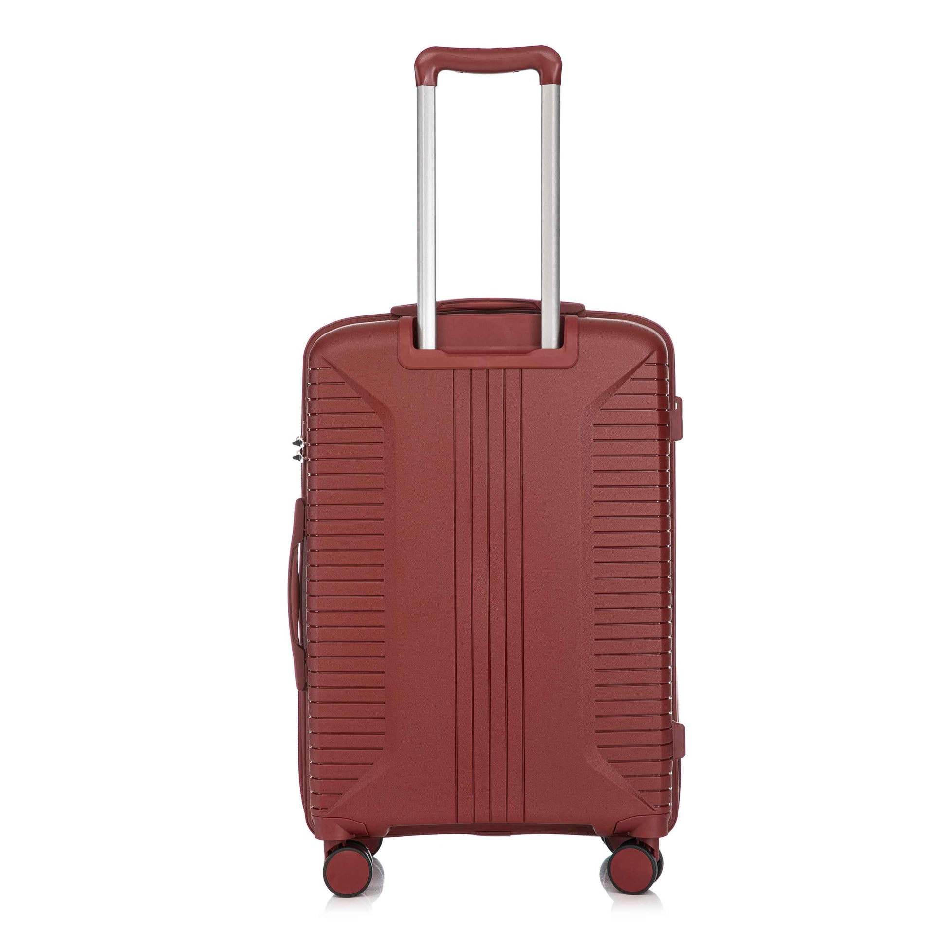 20'/24'/28' 3 pcs/set in PP Spinner Wheel Luggage, Carry on Suitcase, Matching Color, Combination Lock (Red)