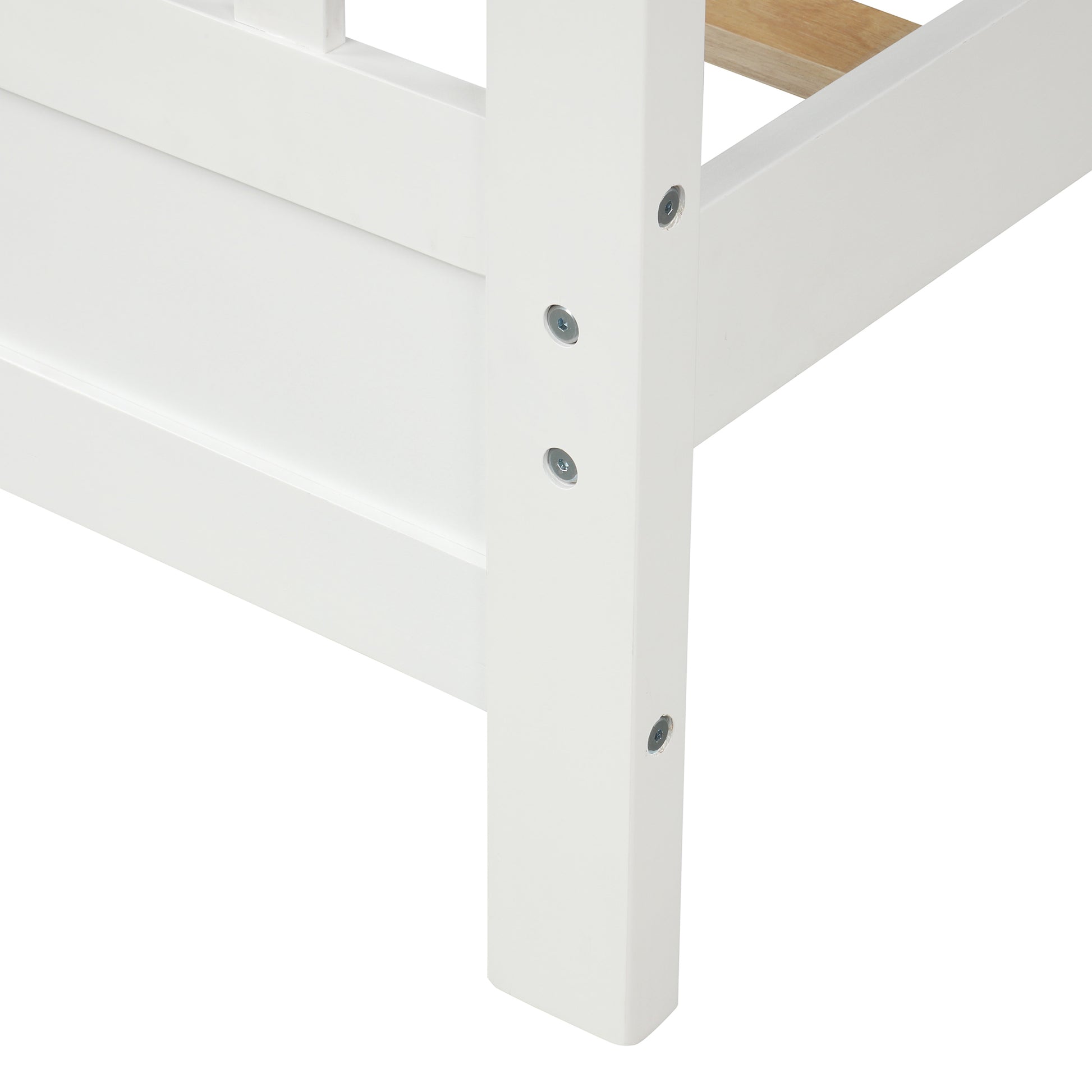 Wood Platform Bed with Headboard and Footboard, Twin (White) - Abrihome