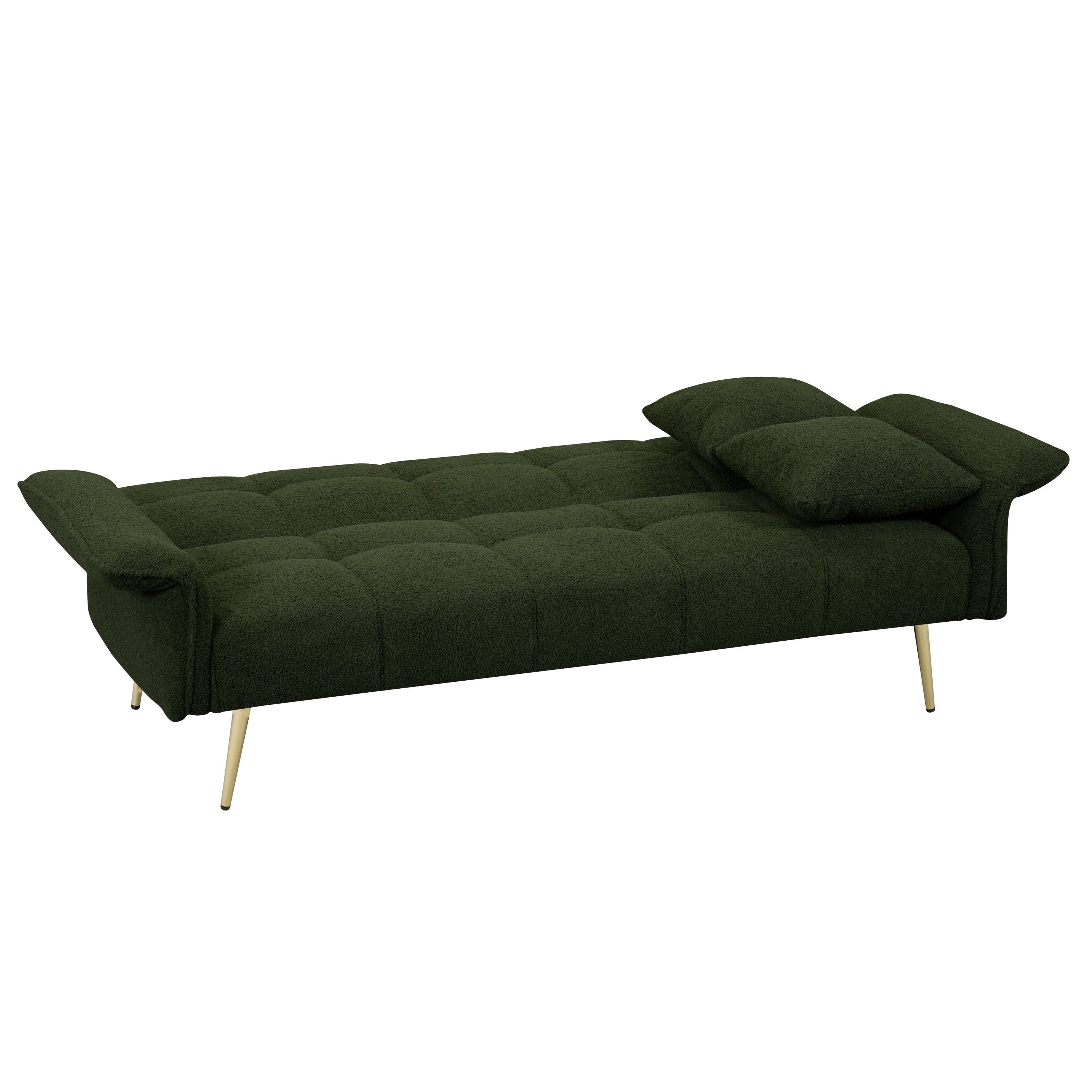 70.1 'futon sofa bed, convertible double sofa bed with folding armrests for living rooms and small Spaces - Abrihome