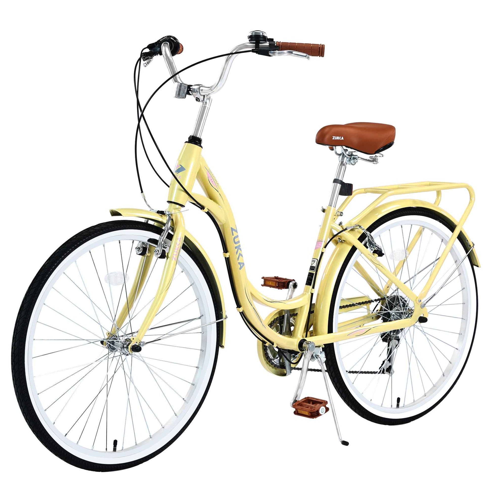 7 Speed, Steel Frame, Multiple Colors 26 Inch Ladies Bicycle