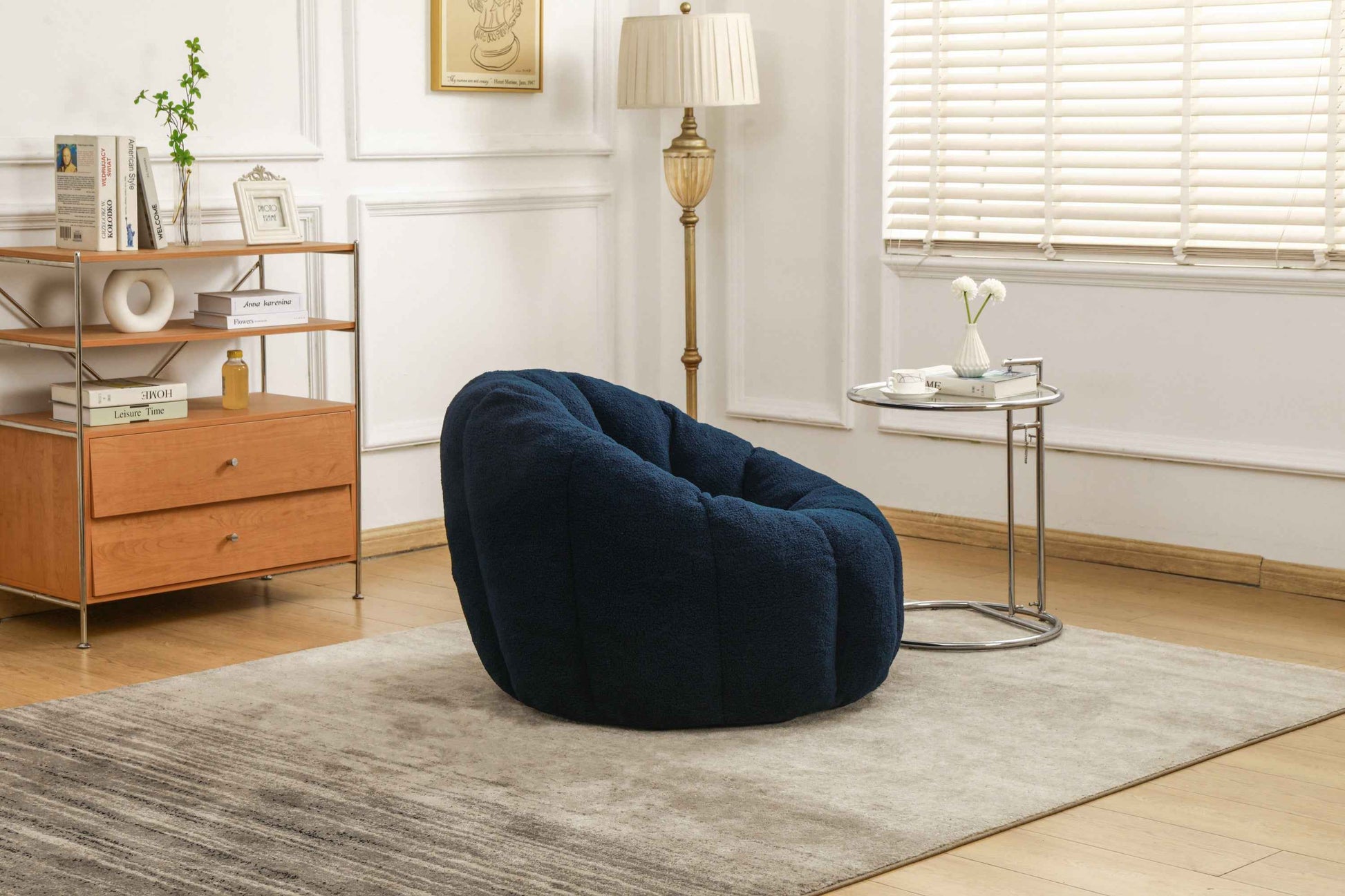Bean Bag Chair, Bean Bag Sofa Chair with Armrests Stuffed High-Density Foam, Lazy Sofa Comfy Chairs BeanBag Chair for Adults in Living Room,Bedroom Reading