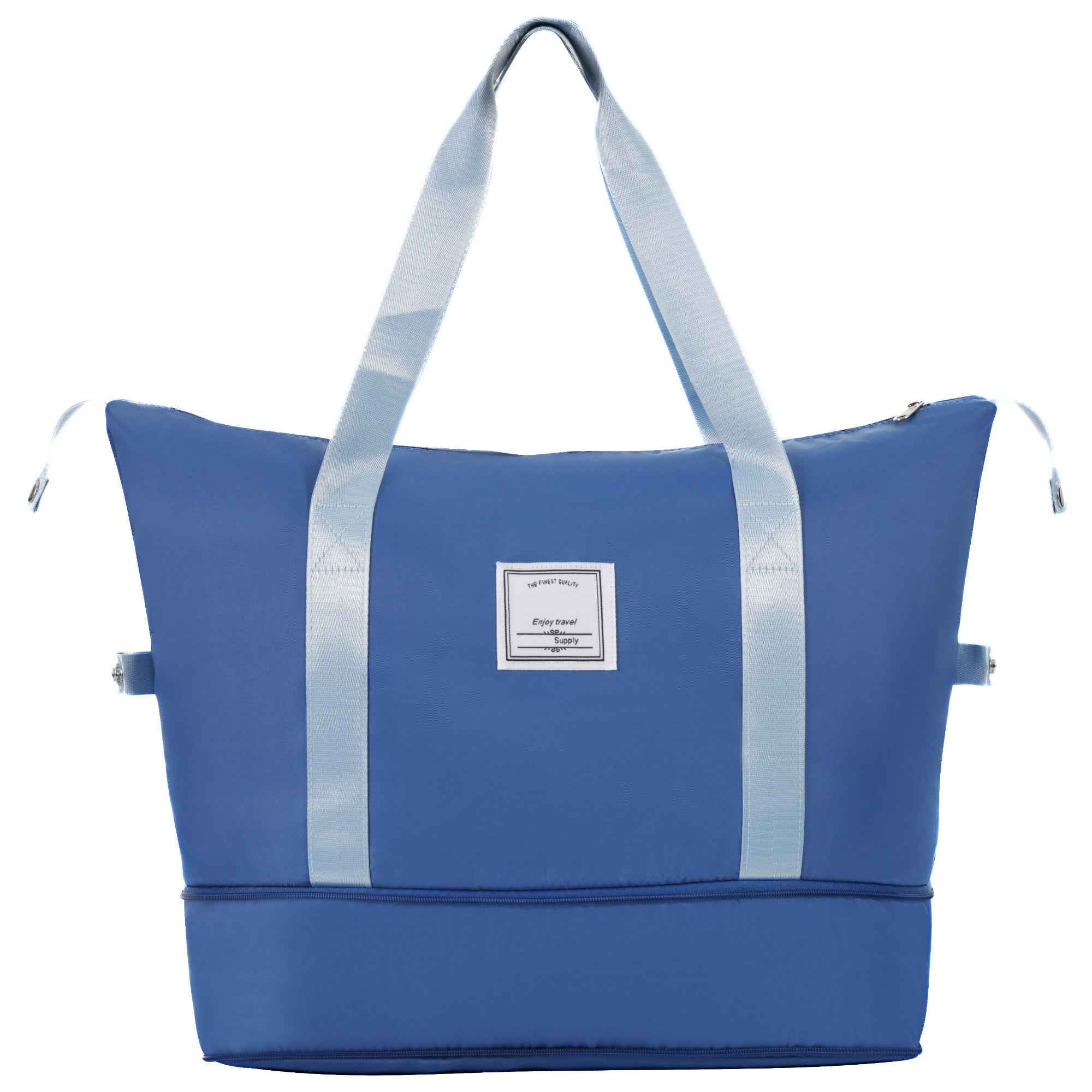 Expandable Spinner Wheels 2 Piece Luggage Set with TSA Lock, Blue, ABS Material, 20inch+28inch