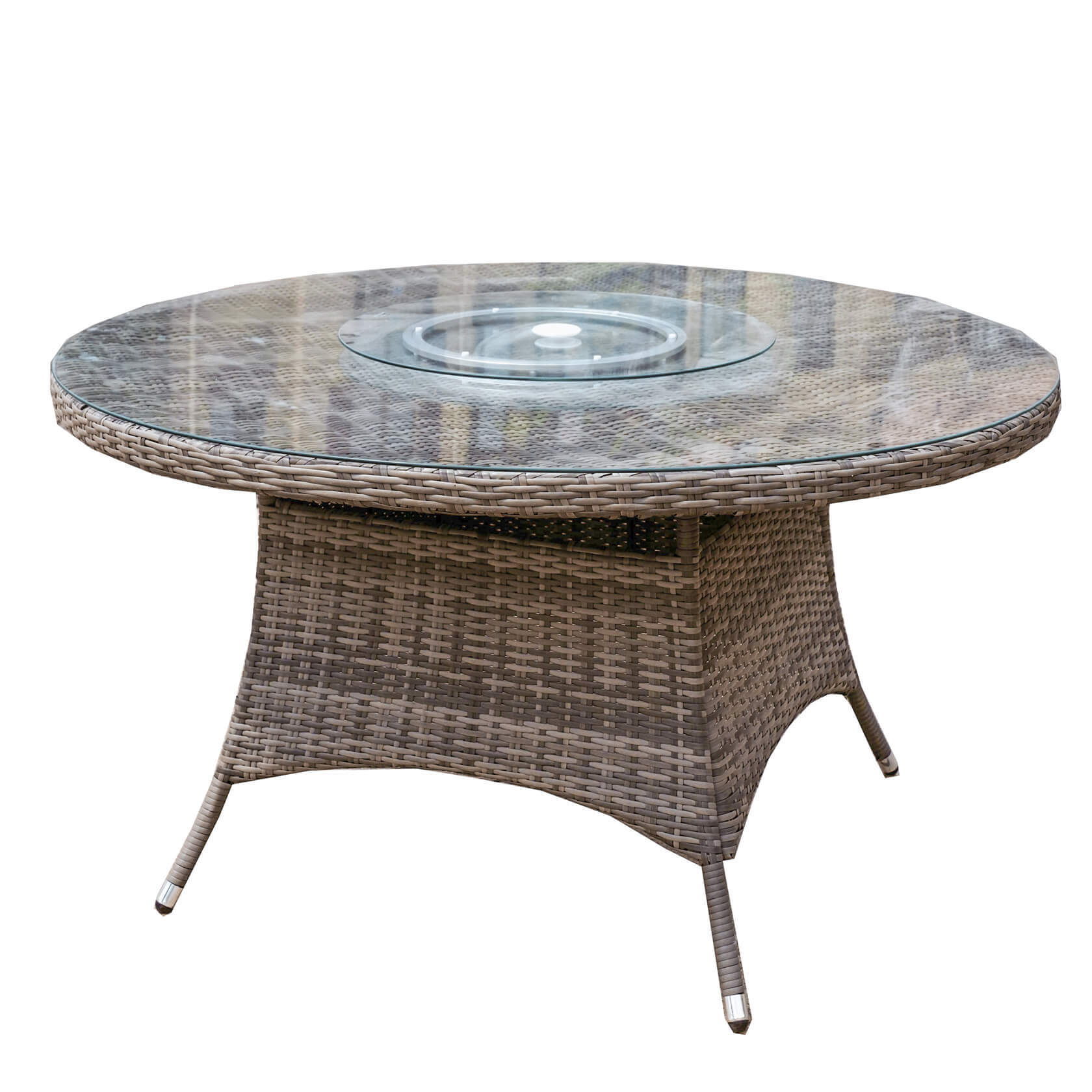 Hampton 6 - Seater Outdoor Dining Set - Round Dining Table (PAD - 1711+1122) - Direct Wicker